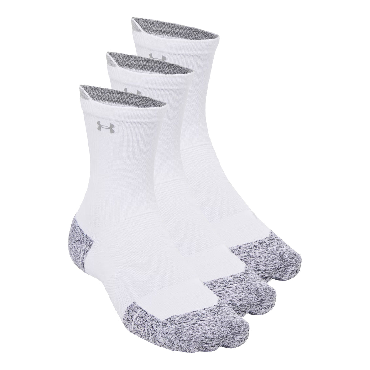 Under Armour Velociti Run Cush Crew 3pack Hardloopsokken Unisex - wit, wit