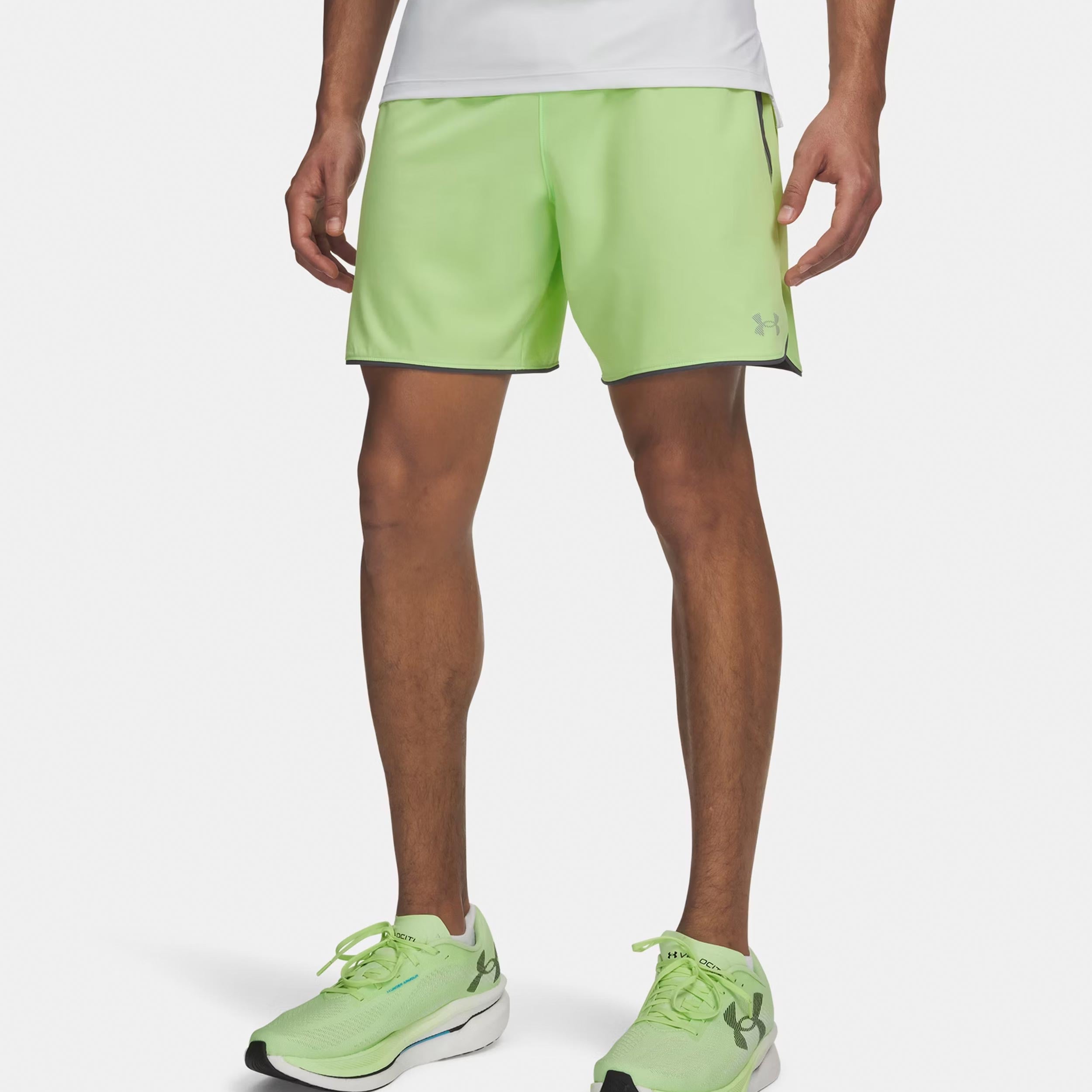 Under Armour Velociti Pro 7in  Hardloopshorts Heren-neongroen, zilver