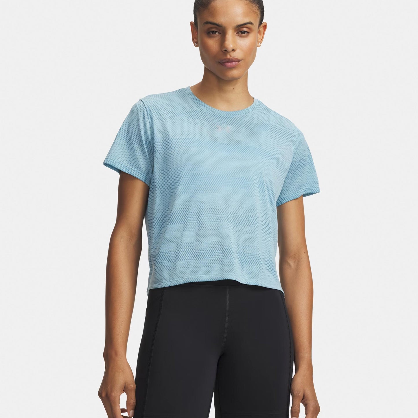 Under Armour Velociti  Hardloopshirt Dames - lichtblauw, zilver