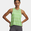 Velociti Singlet Hardloopshirt Dames-neongroen, zilver
