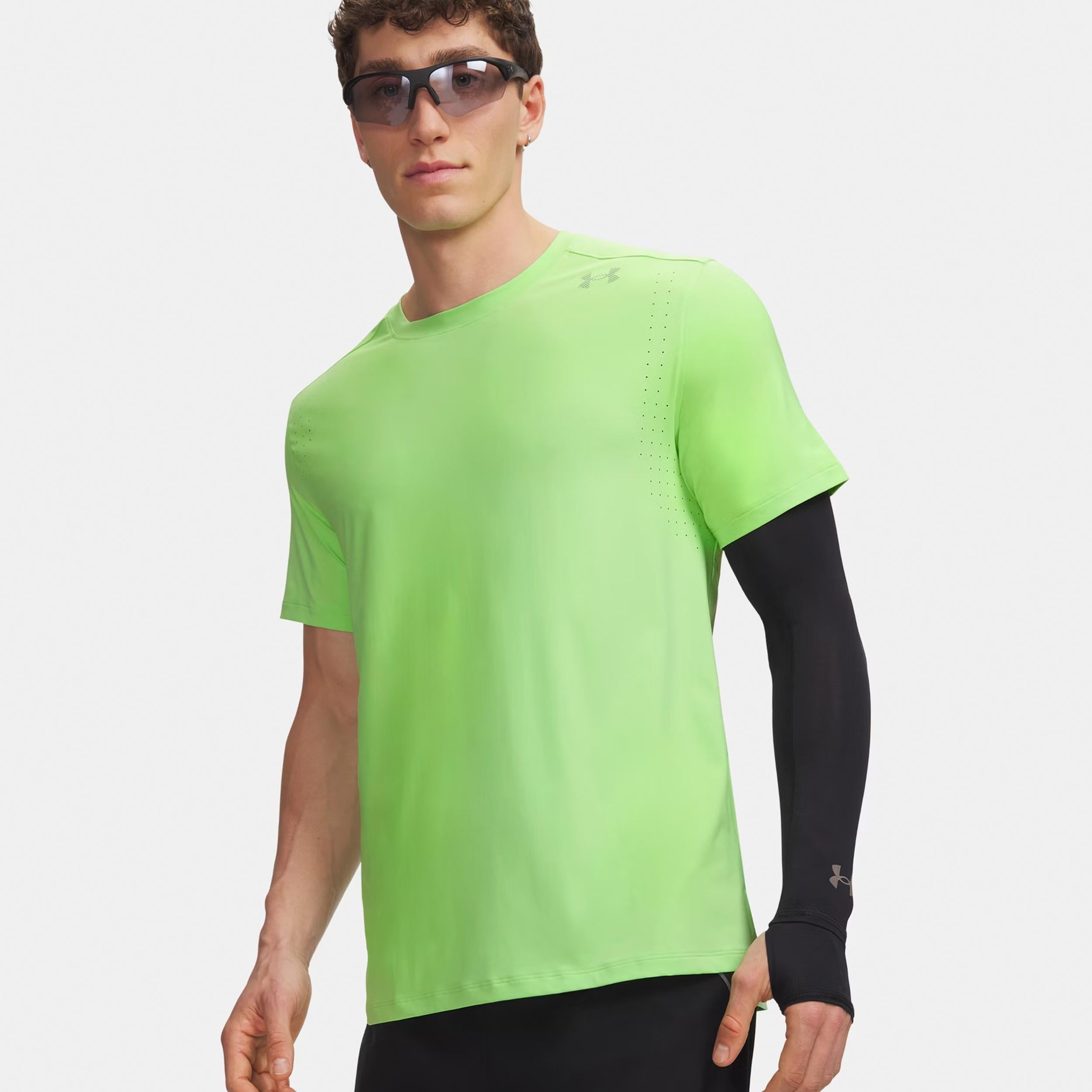 Under Armour Velociti Pro  Hardloopshirt Heren - neongroen, zilver