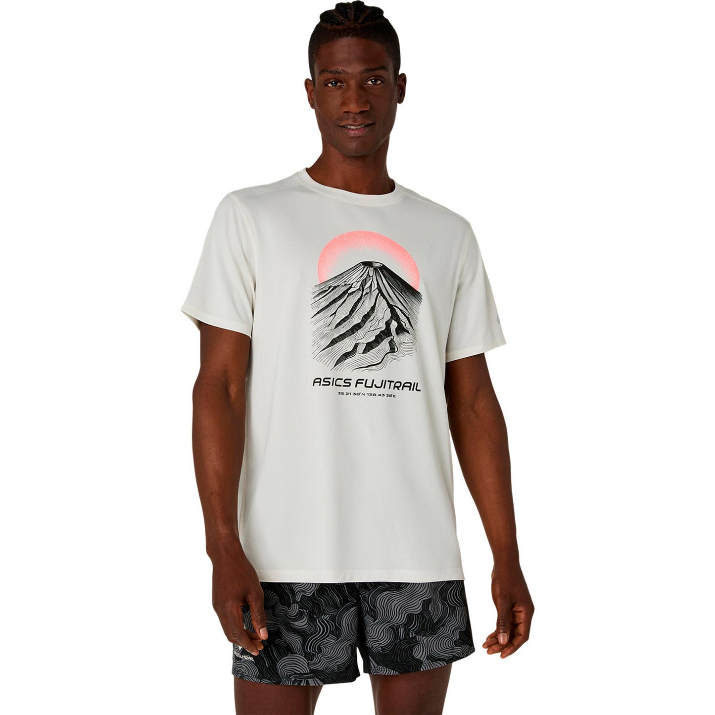 ASICS Fujitrail Logo  Hardloopshirt Heren - crème