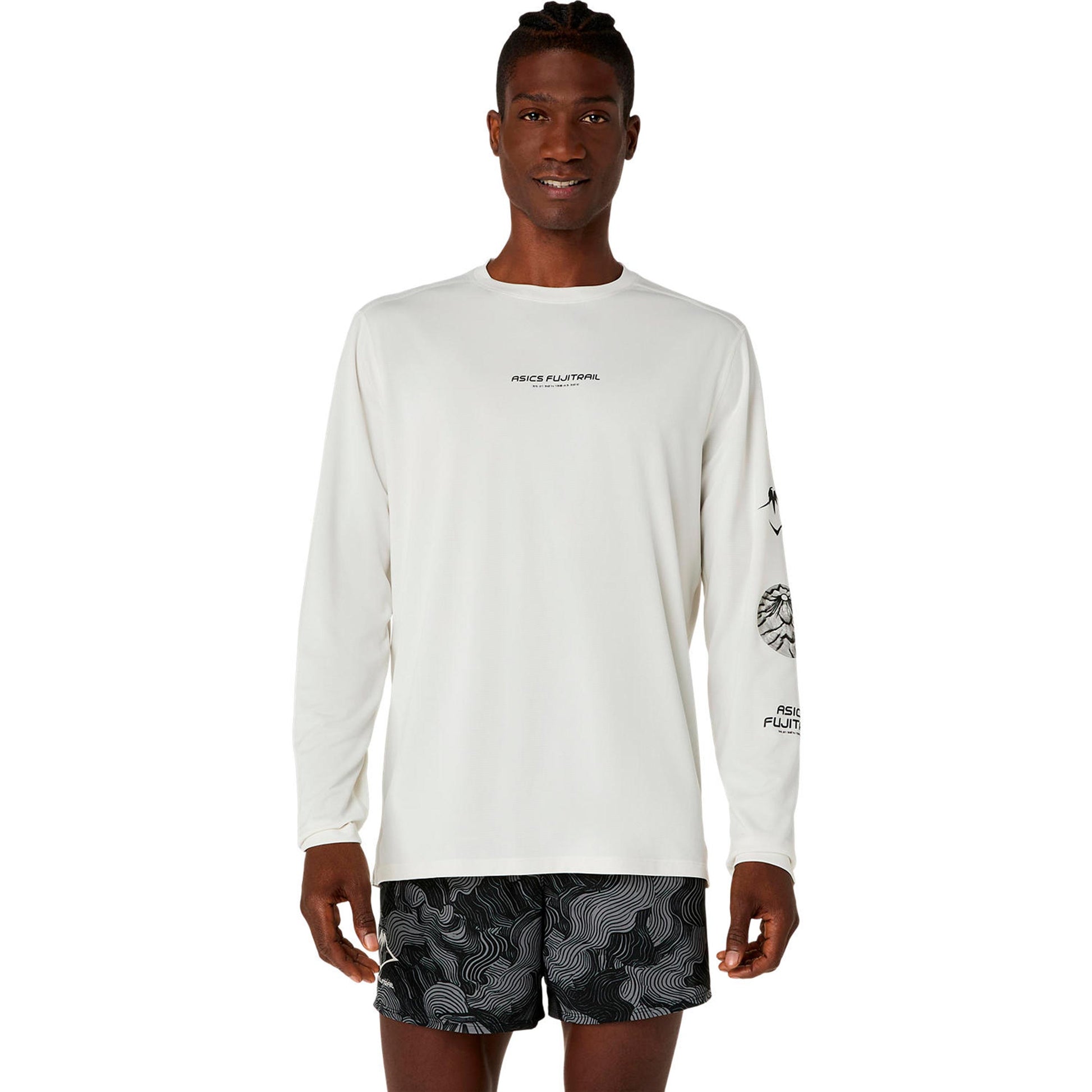 ASICS Fujitrail Logo  Hardloopshirt Heren - crème