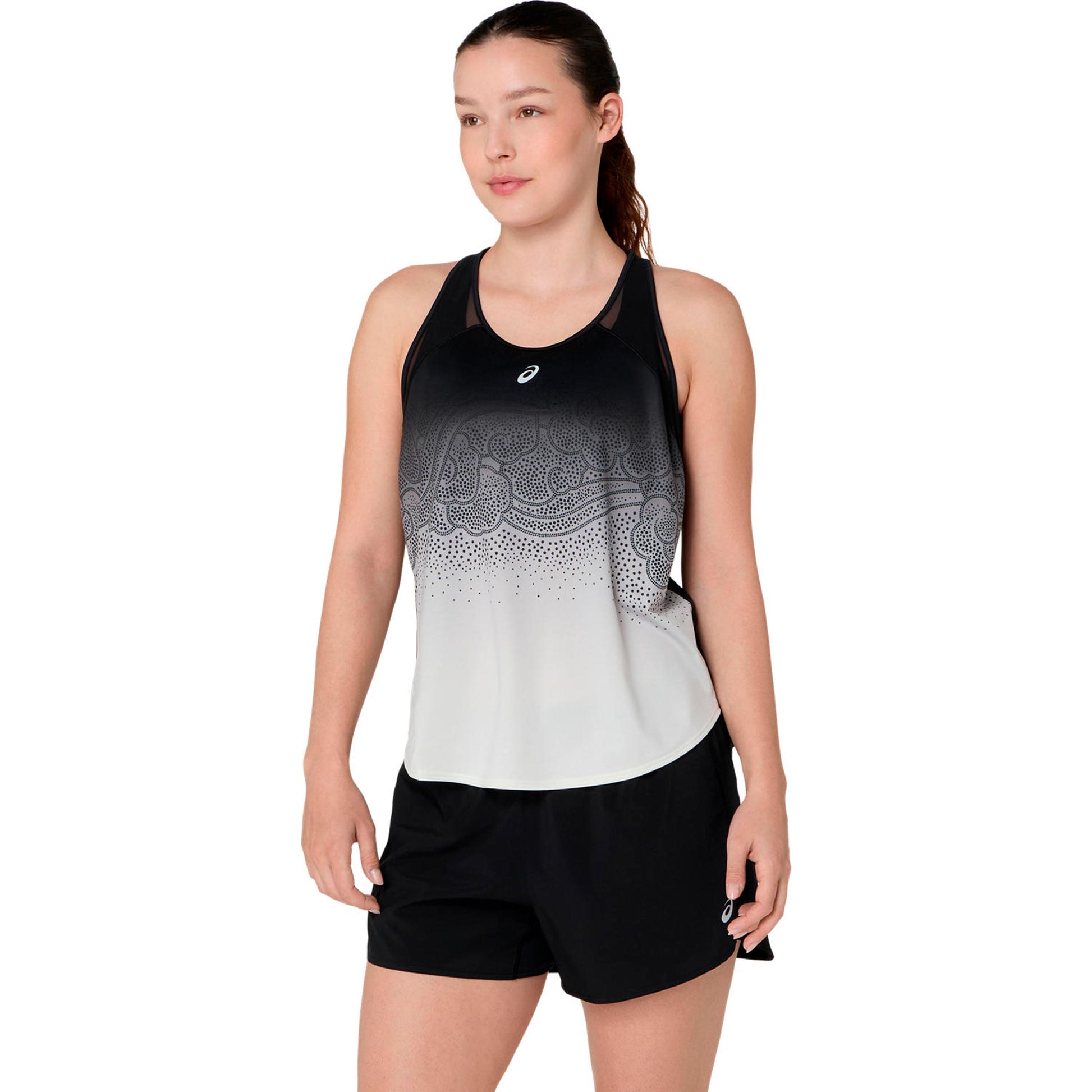 ASICS Road Fade Hardloopshirt Dames-zwart, beige
