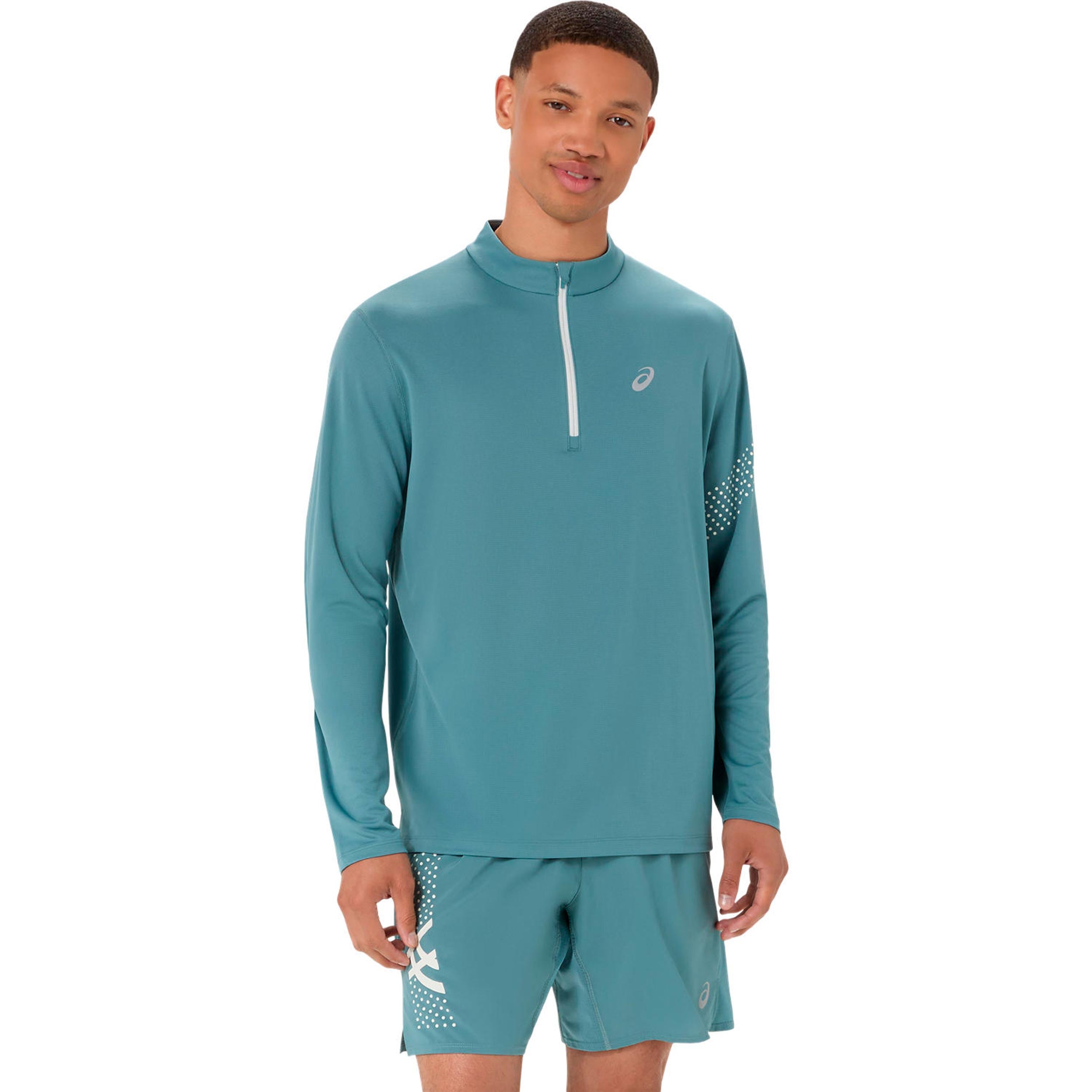 ASICS Icon 1/2 Zip  Hardloopshirt Heren - turkoois