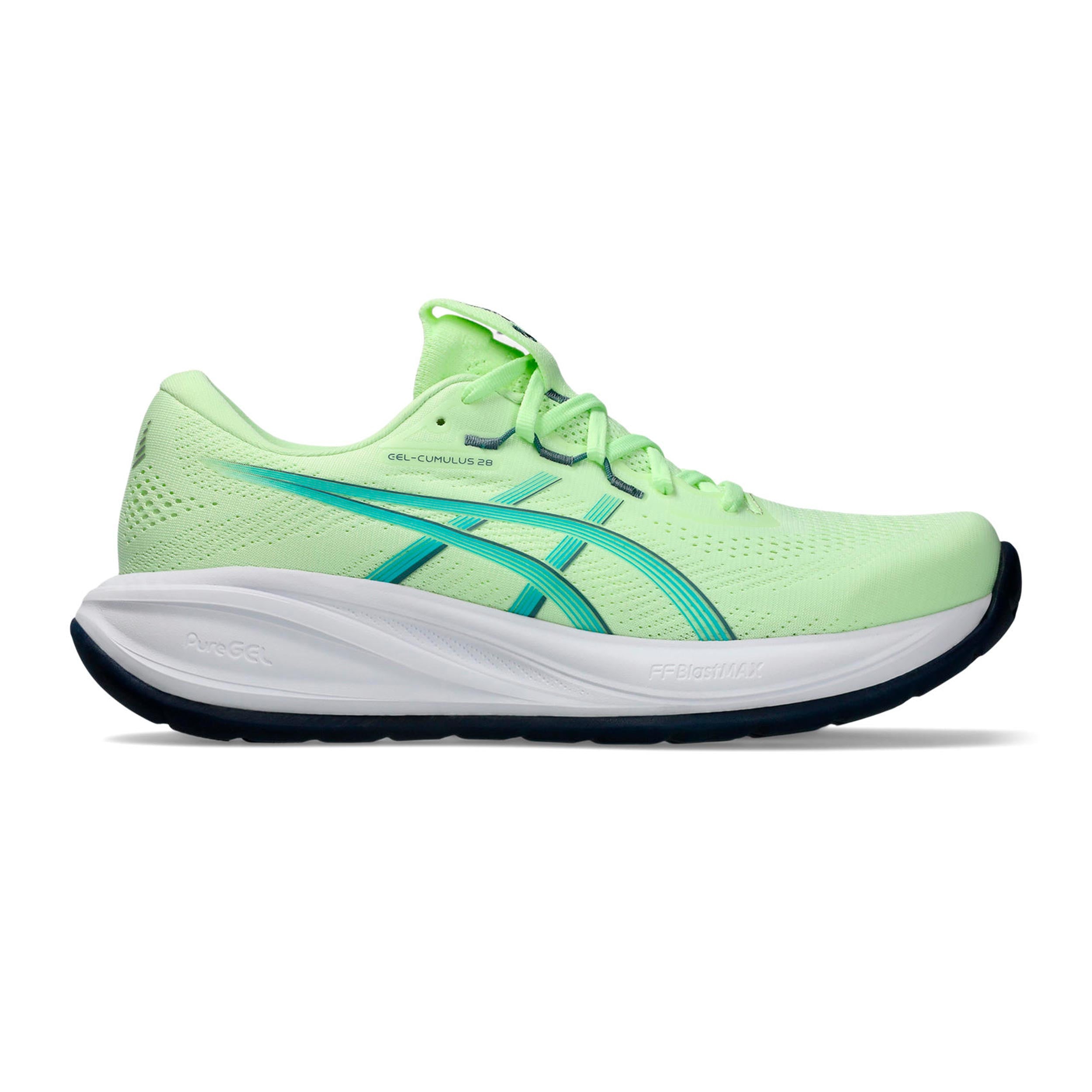 ASICS GEL-CUMULUS 28 Neutrale schoen Heren - neongeel, turkoois