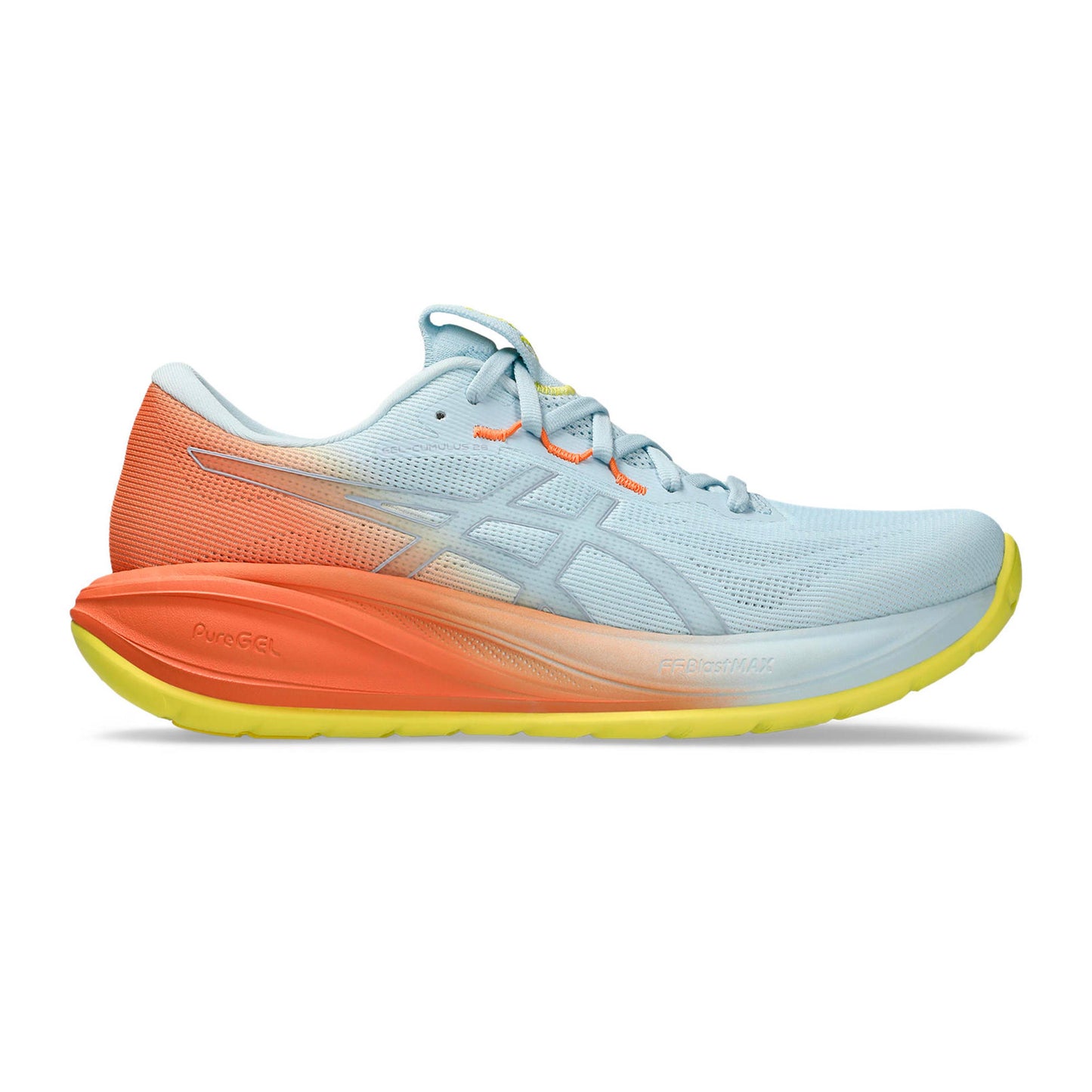 ASICS Gel-Cumulus 28 Sunny Sizzle Neutrale schoen Heren-lichtblauw, oranje