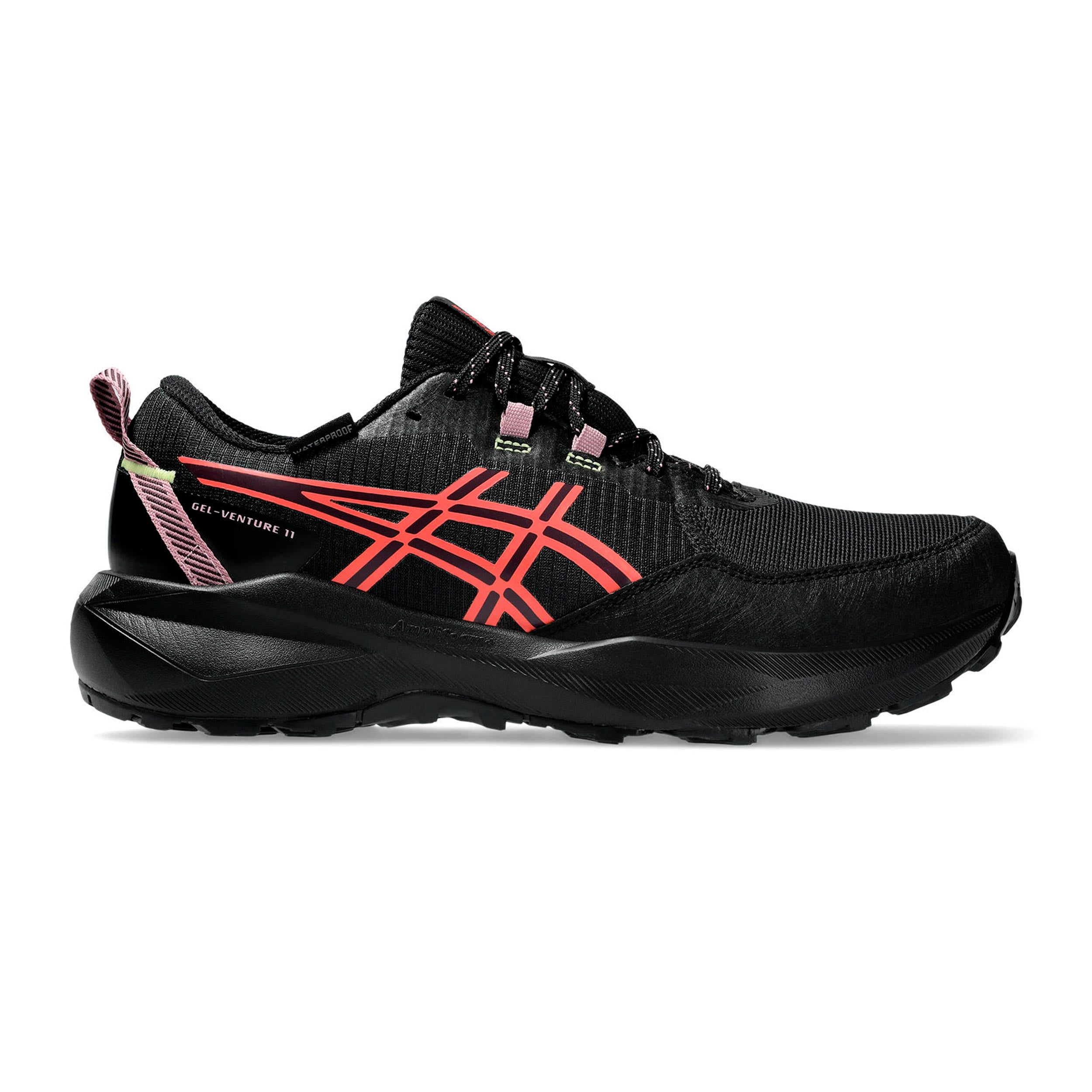 ASICS GEL-VENTURE 11 WATERPROOF Trailschoen Dames - zwart, koraal