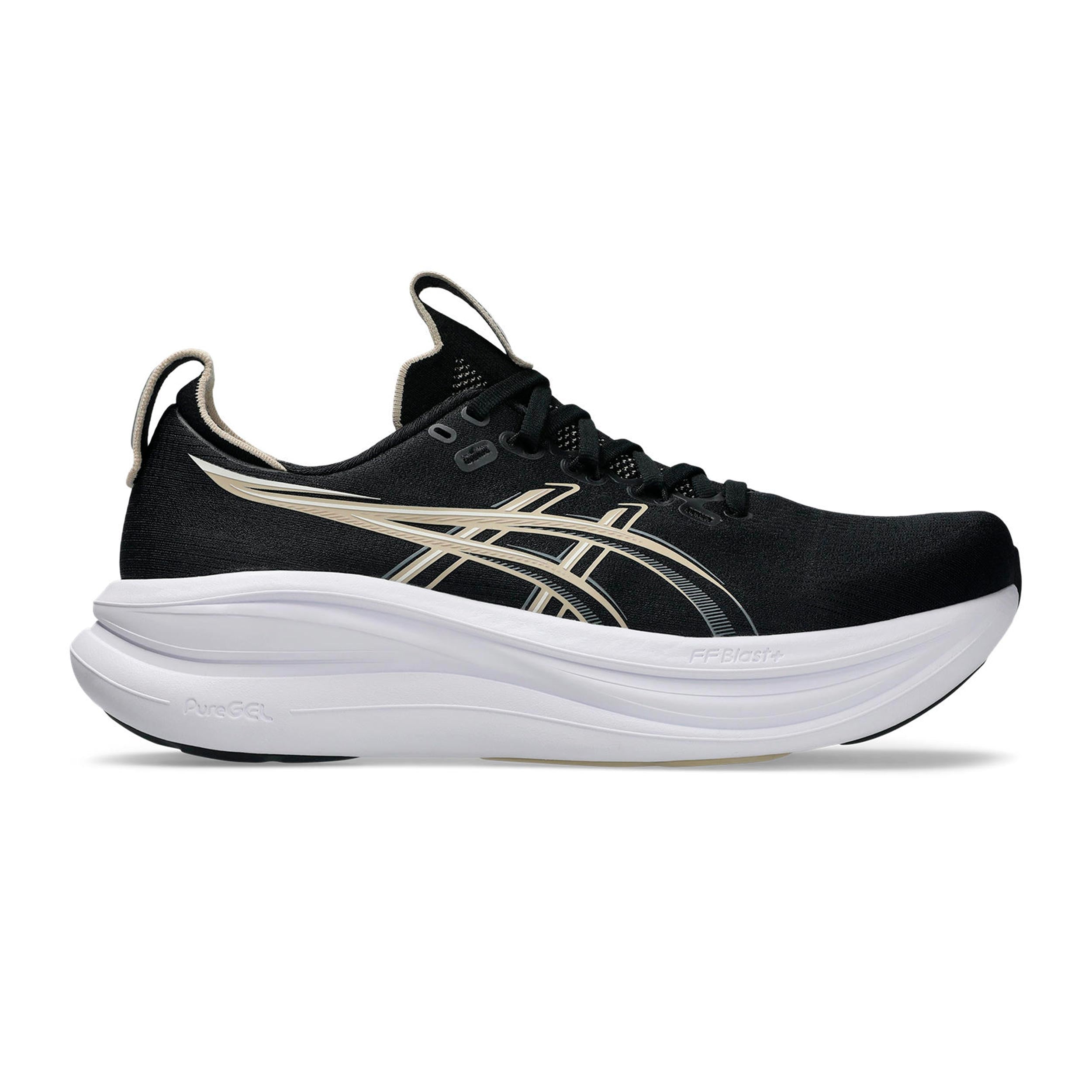ASICS GEL-NIMBUS 28 Neutrale schoen Heren - zwart, crème