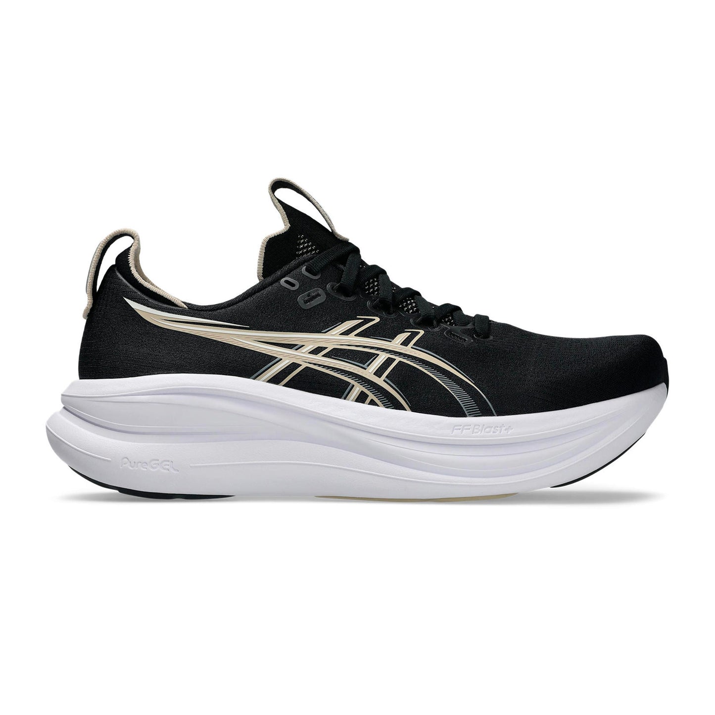 ASICS GEL-NIMBUS 28 Neutrale schoen Heren - zwart, crème