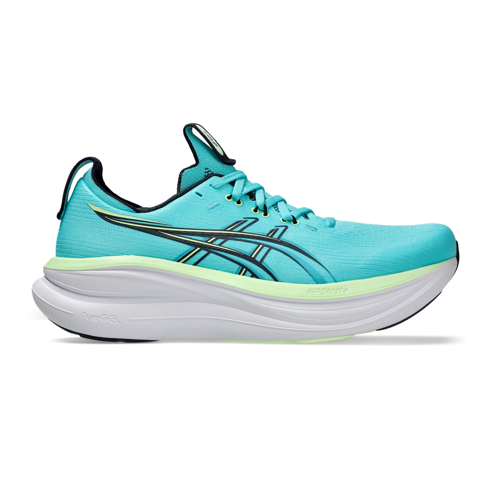 ASICS GEL-NIMBUS 28 Neutrale schoen Heren - turkoois, geel