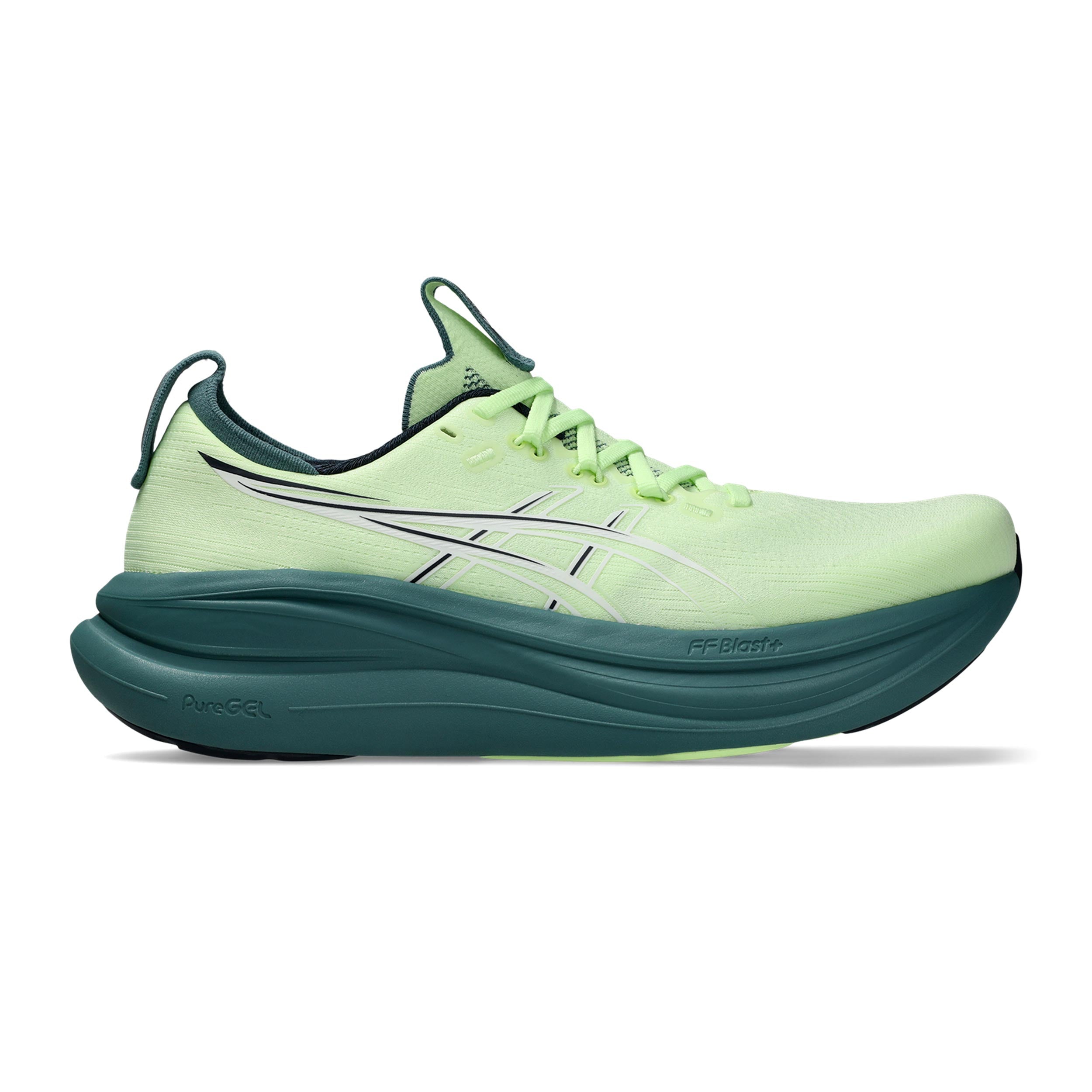 ASICS GEL-NIMBUS 28 Neutrale schoen Heren - neongeel, turkoois