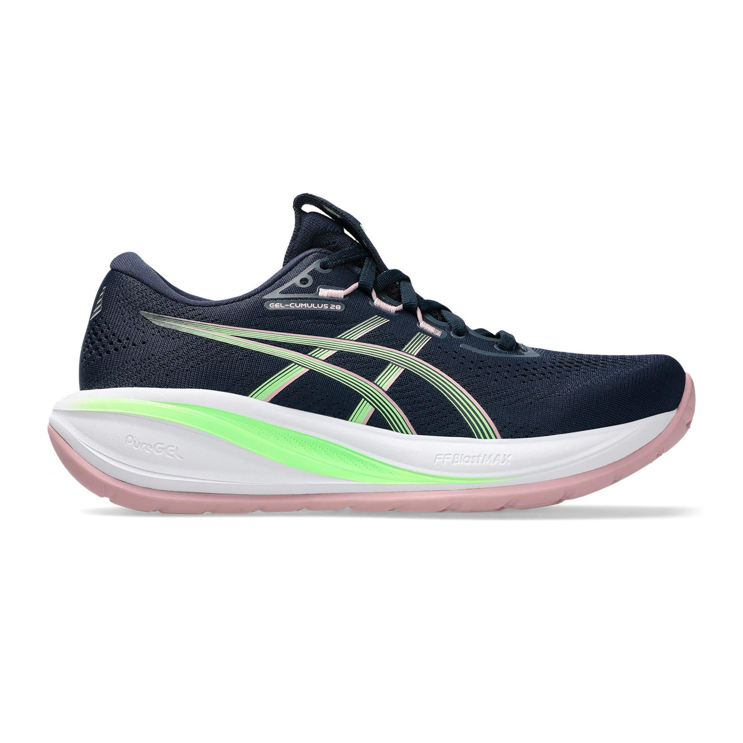 ASICS Gel-Cumulus 28 Neutrale schoen Dames - donkerblauw, groen