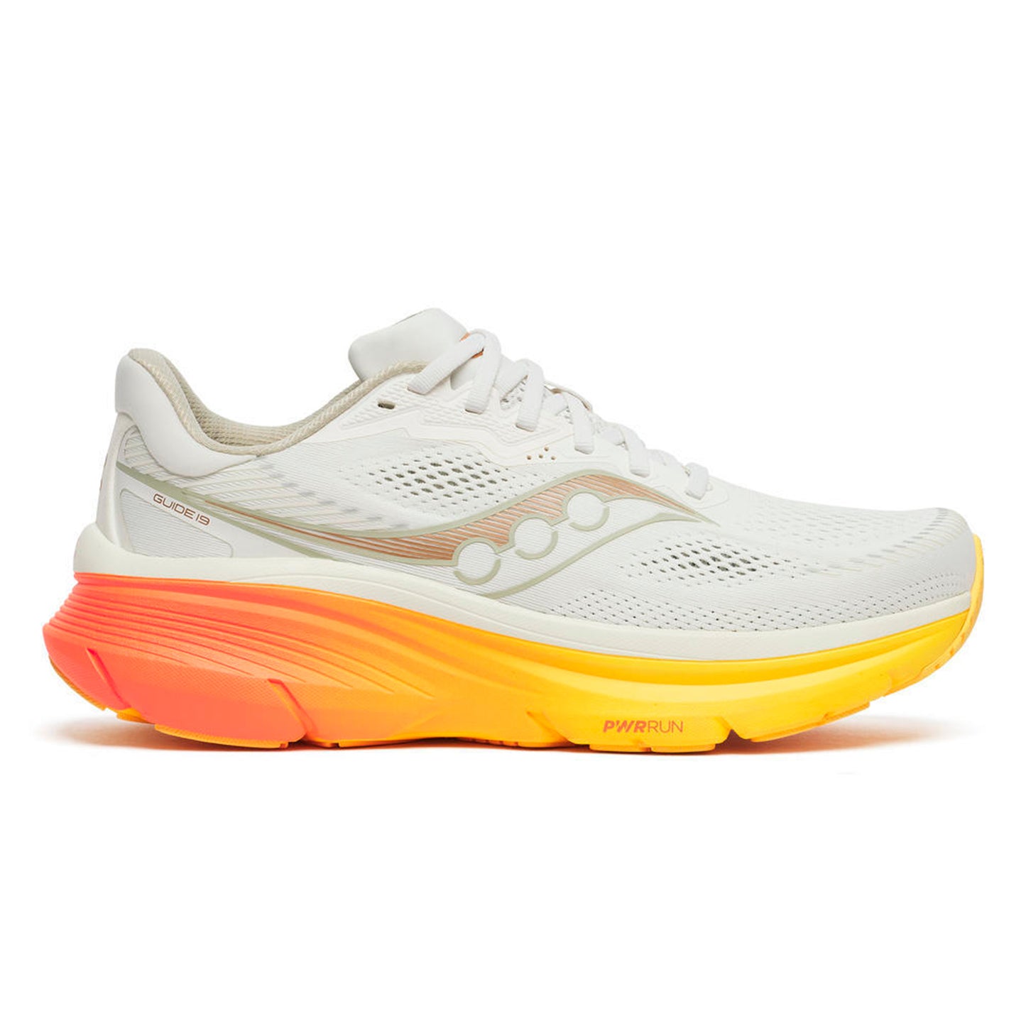 Saucony Guide 19 Stabiliteitsschoen Heren-crème, oranje