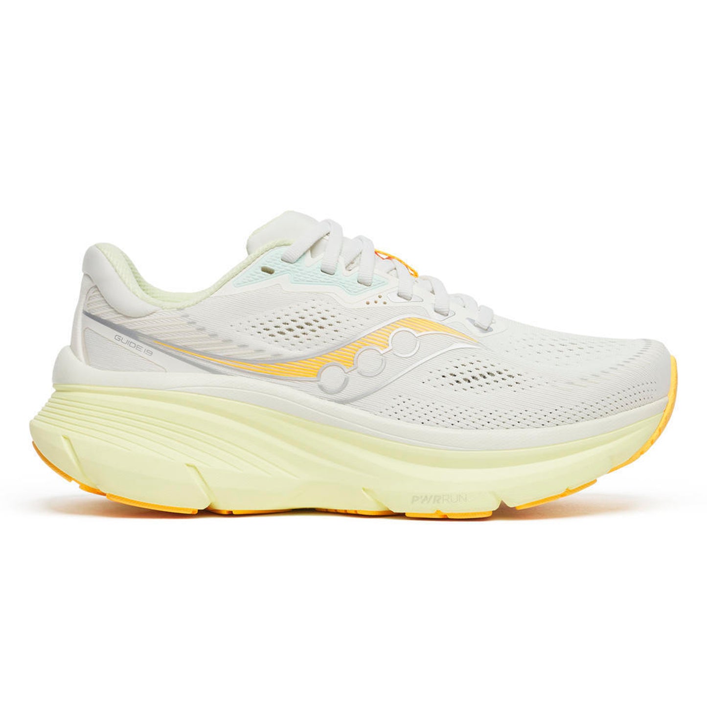 Saucony Guide 19 Stabiliteitsschoen Dames-wit, geel
