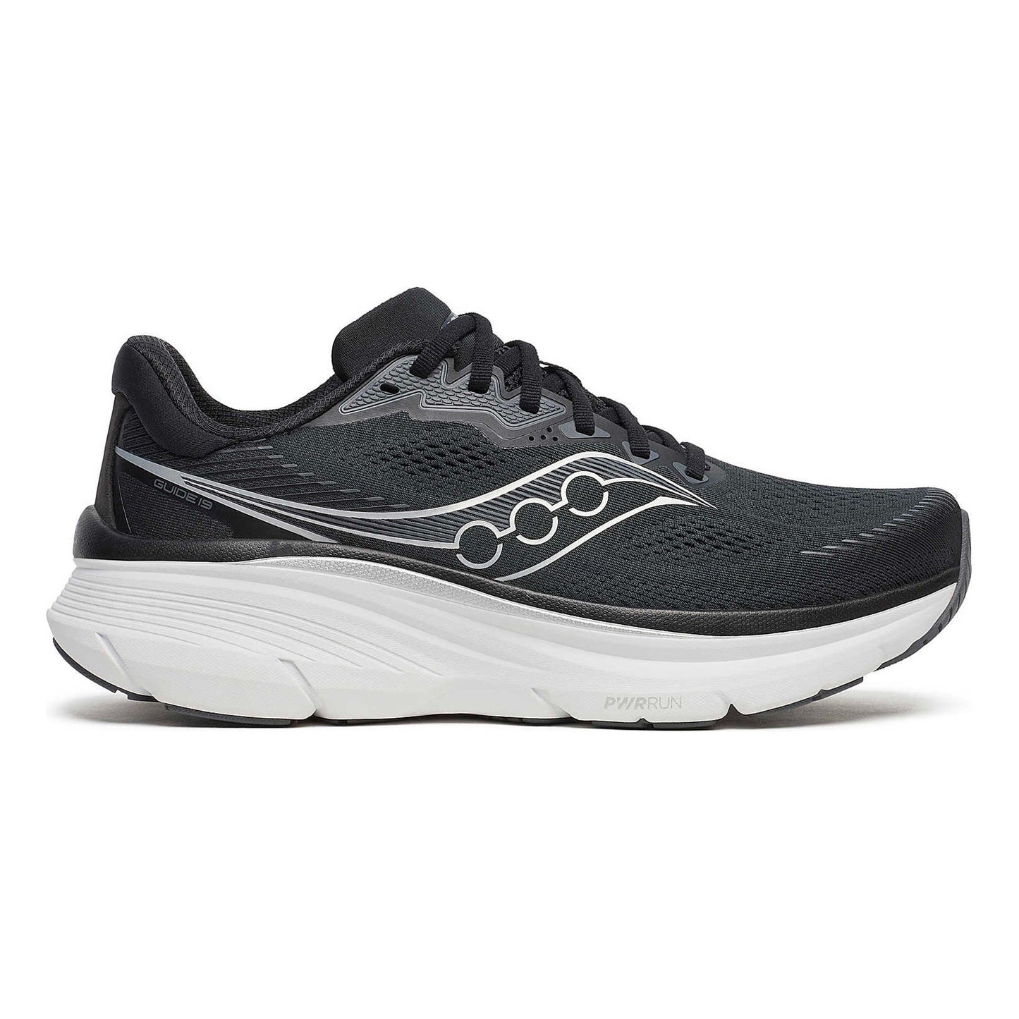 Saucony Guide 19 Stabiliteitsschoen Heren-zwart, zilver