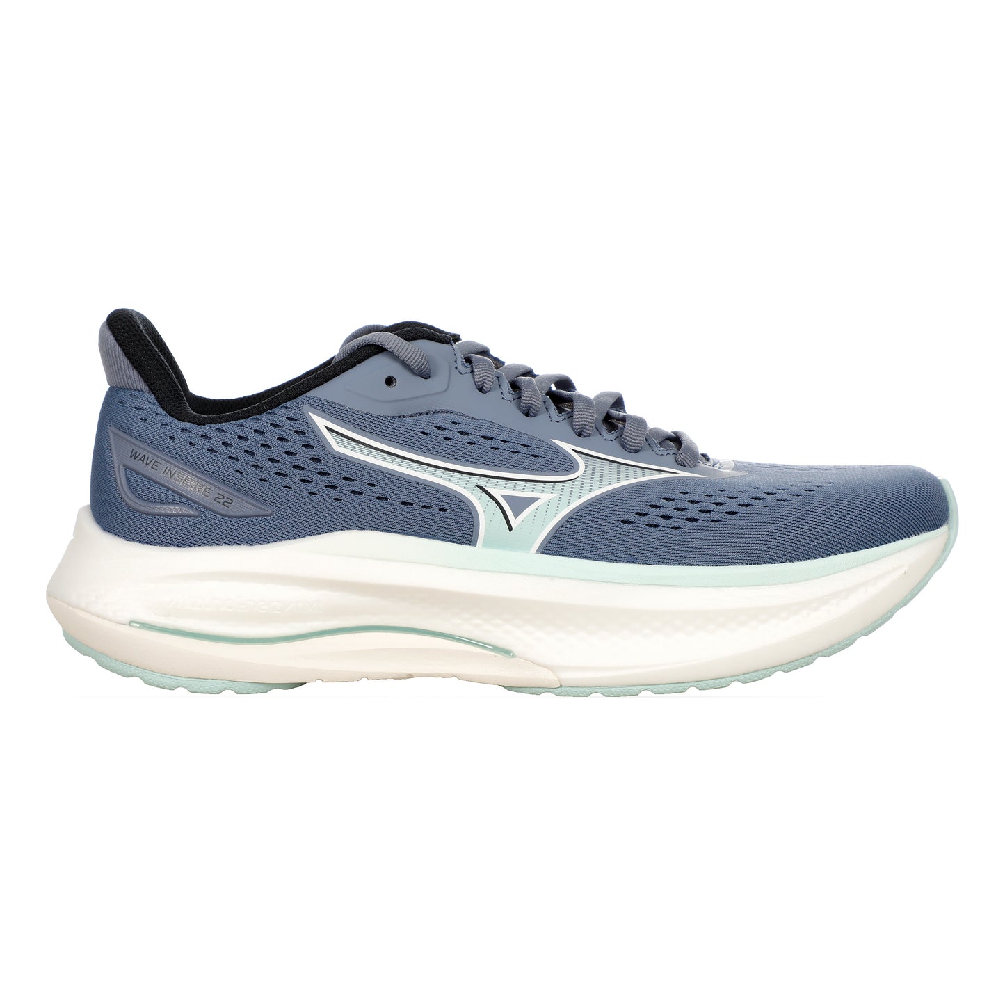 Mizuno Wave Inspire 22  Stabiliteitsschoen Dames - blauwgrijs, mint