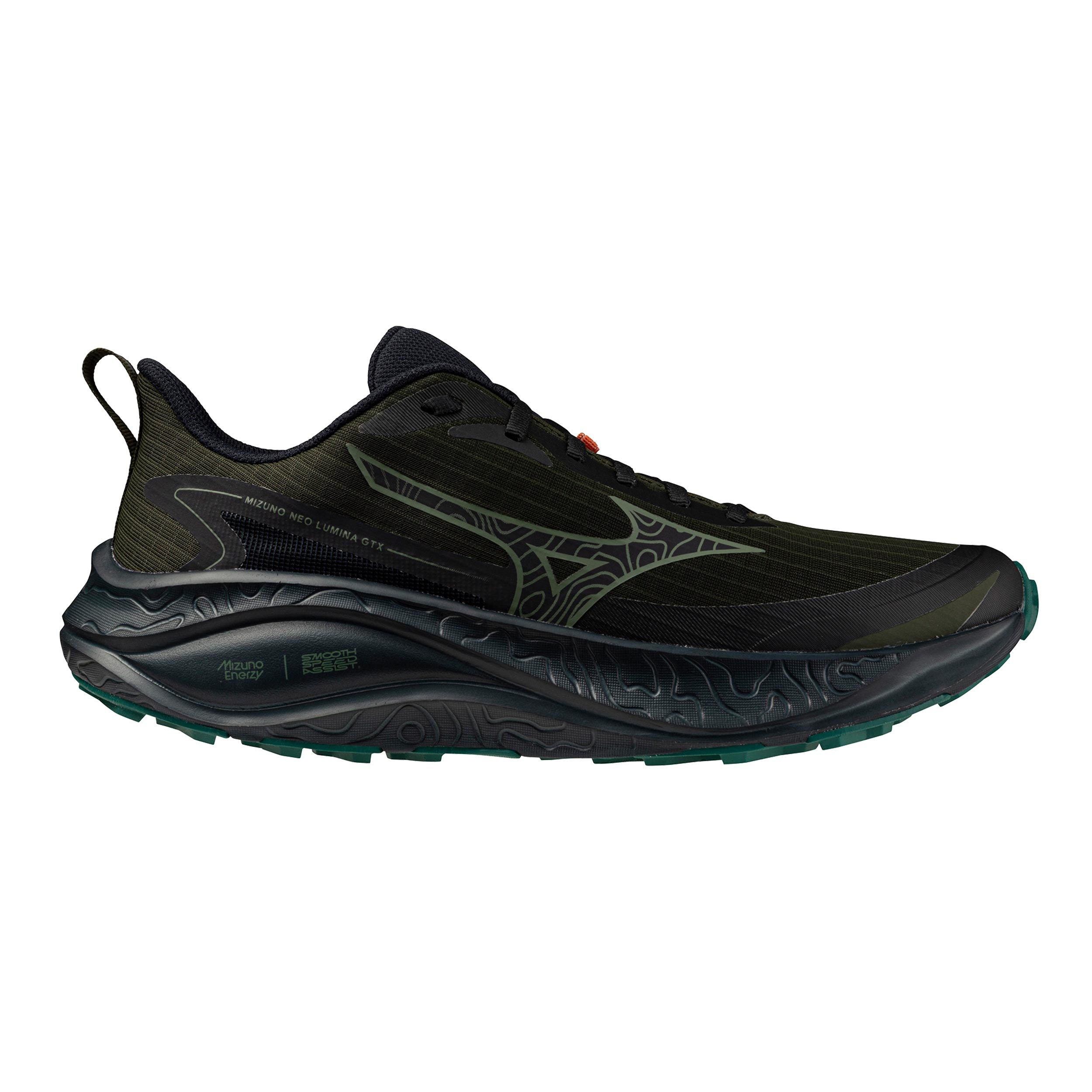 Mizuno Neo Lumina GTX  Trailschoen Heren - donkergroen, zwart