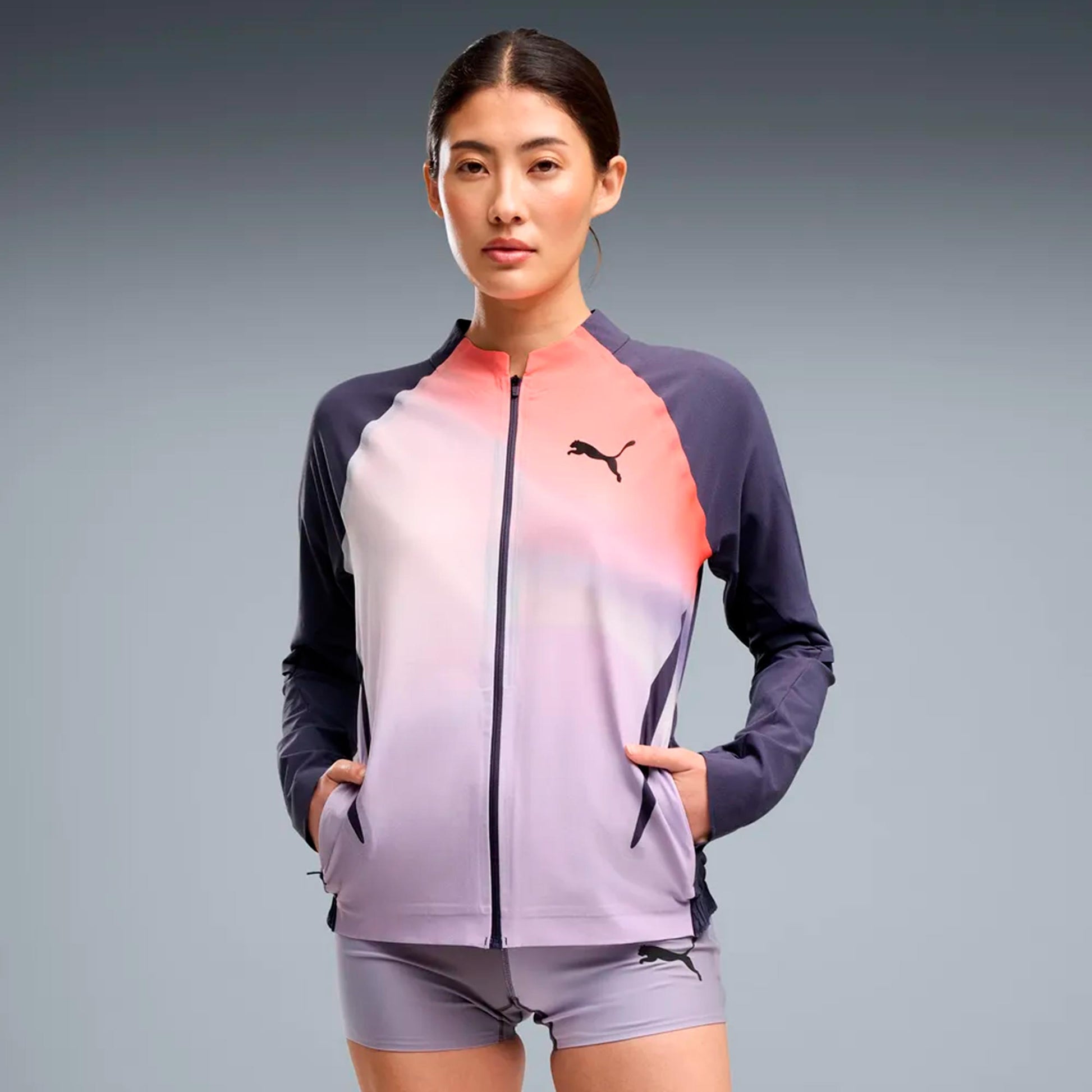 Puma Lightspeed Ultraweave Graphic  Hardloopjas Dames - grijs, oranje
