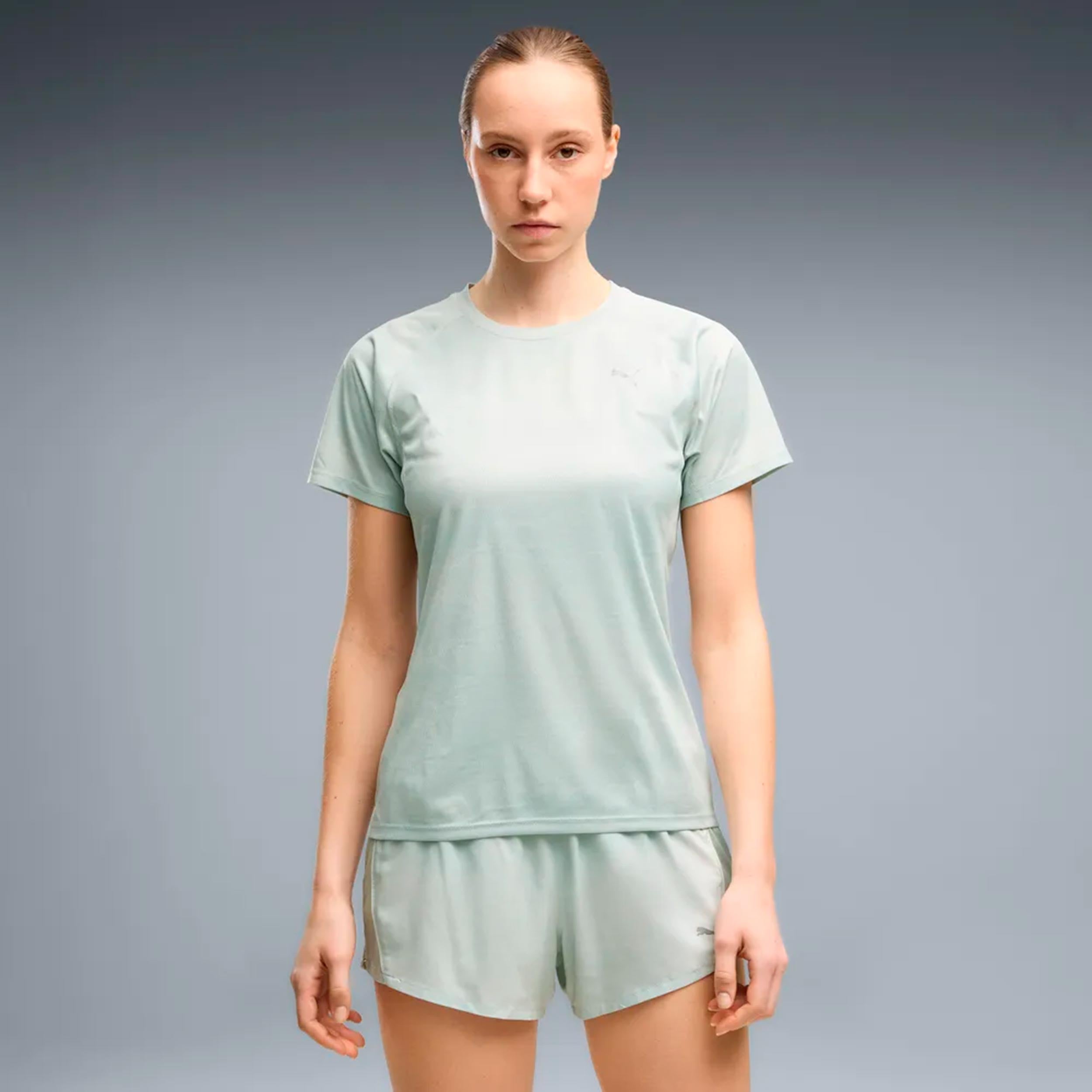 Puma Velocity AOP  Hardloopshirt Dames - lichtgroen