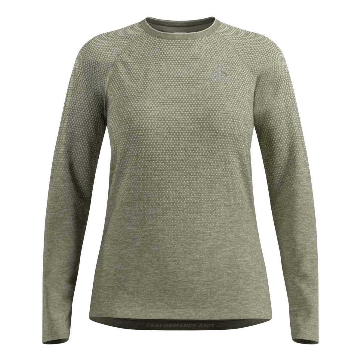 Odlo Essential Seamless  Hardloopshirt Dames - olijf
