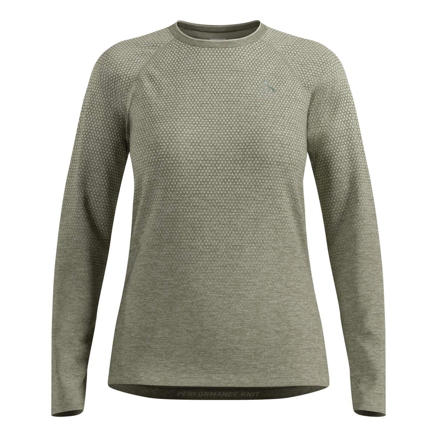 Odlo Essential Seamless  Hardloopshirt Dames - olijf