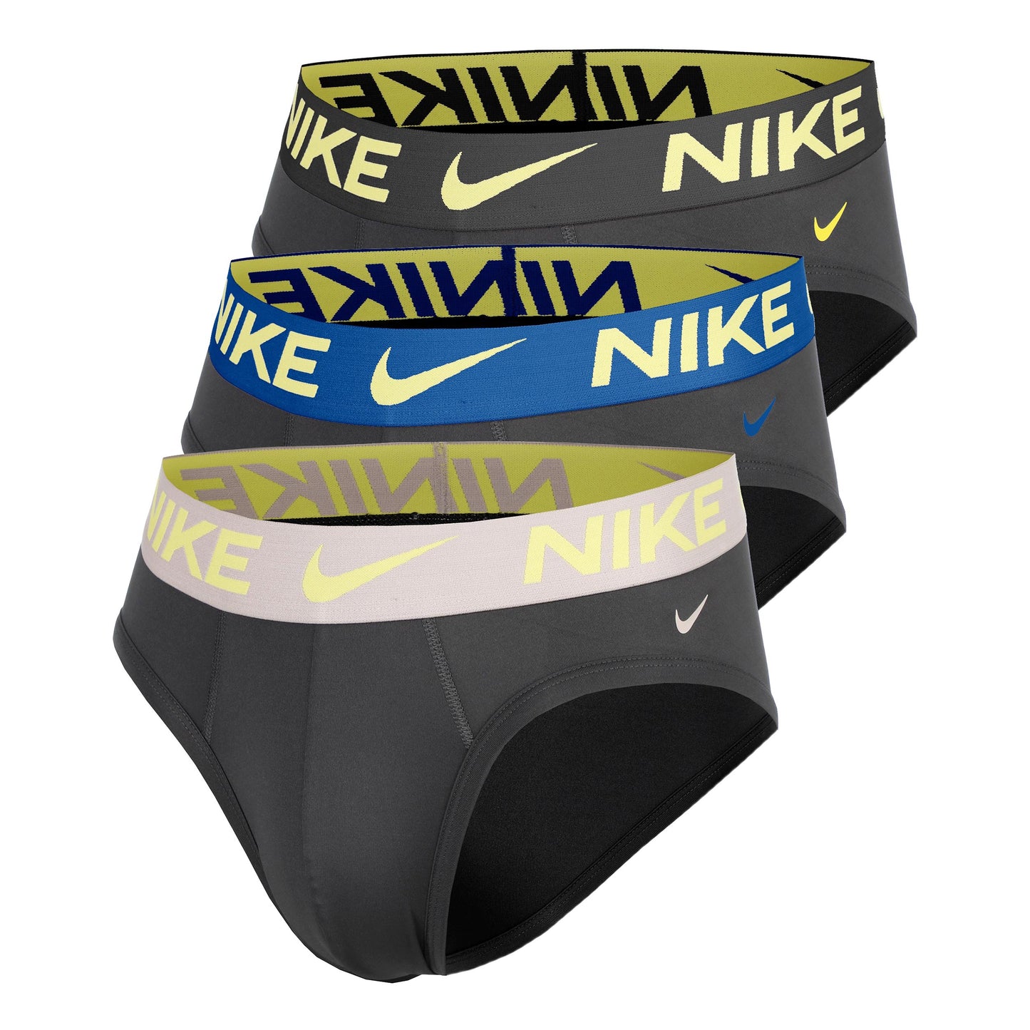 Nike Essential Micro Hip Brief Boxershort - Verpakking 3 stuks Heren-grijs, blauw