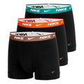 Essential Cotton Stretch Trunk Boxershort Verpakking 3 stuks Heren - zwart, oranje