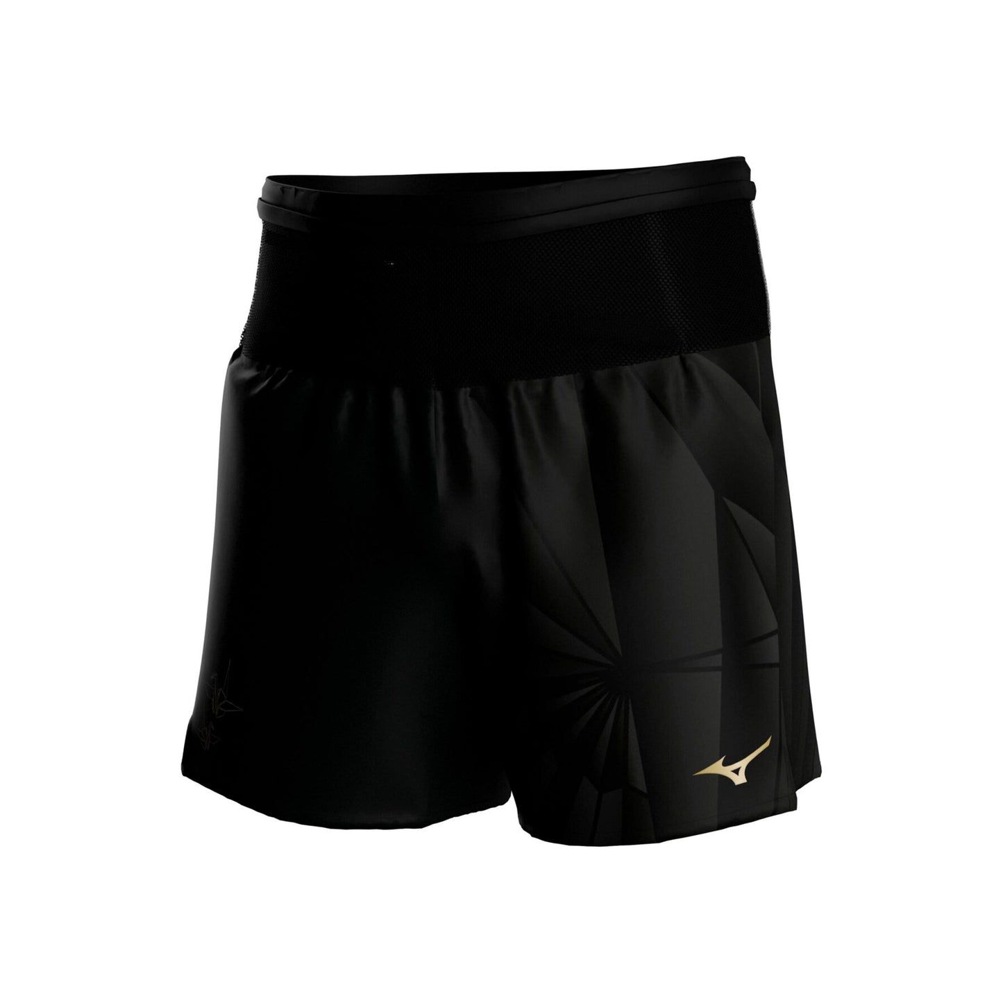 Mizuno Active Graphic Multi Pocket 7in Hardloopshorts Heren - zwart, goud