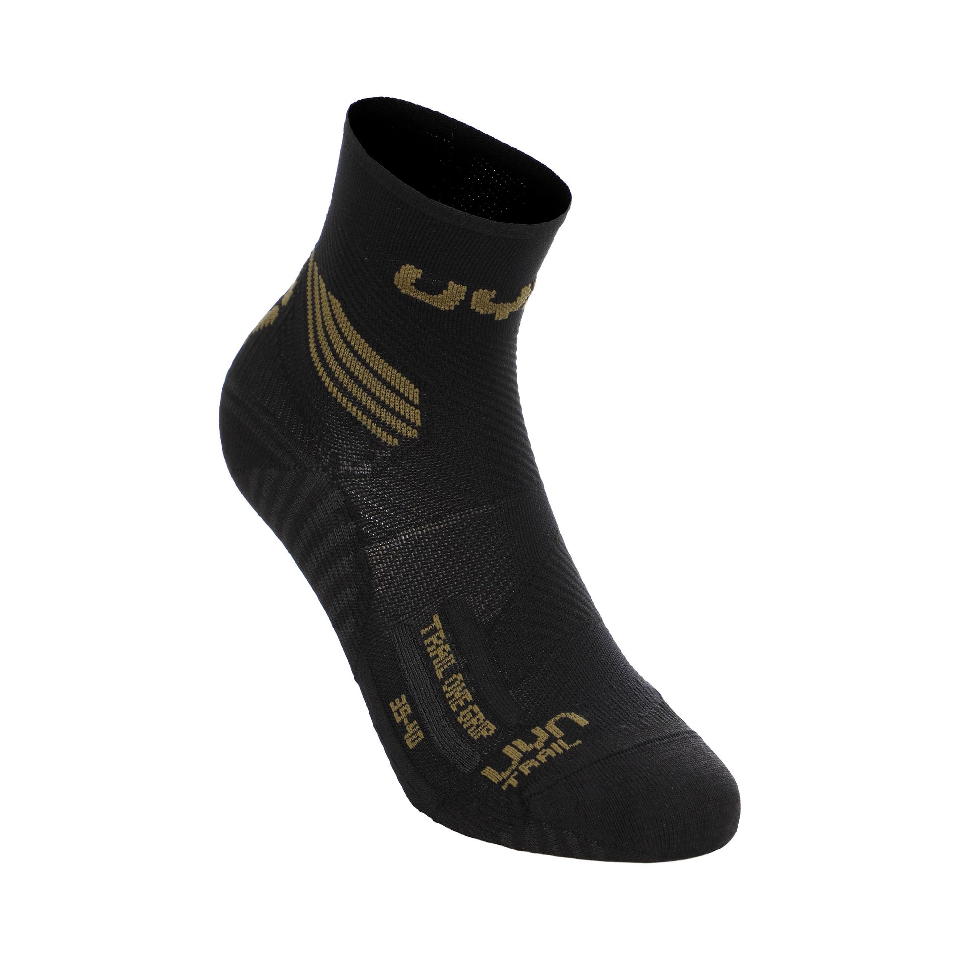 UYN Trail One Grip Hardloopsokken Heren - zwart, olijf
