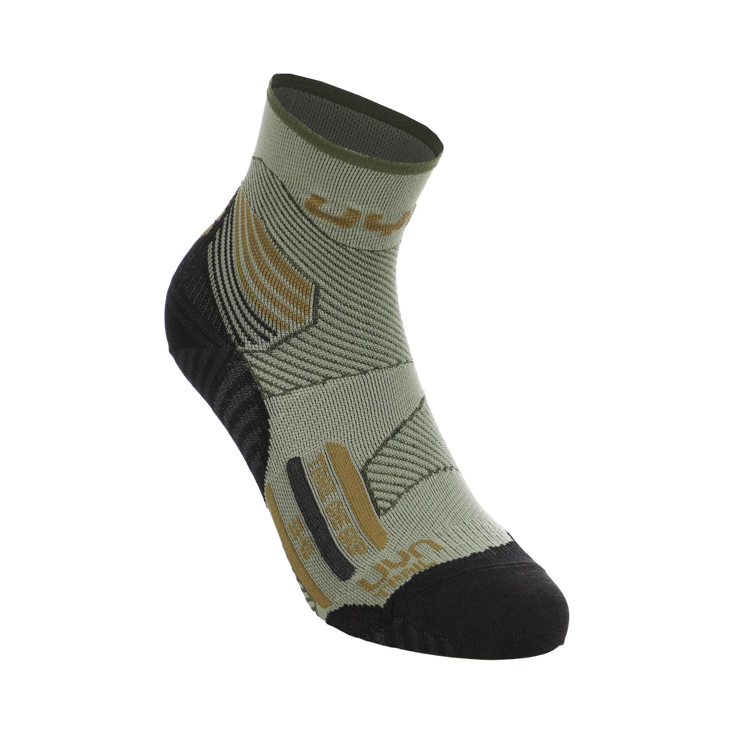 UYN Trail One Grip Hardloopsokken Heren - groen, zwart