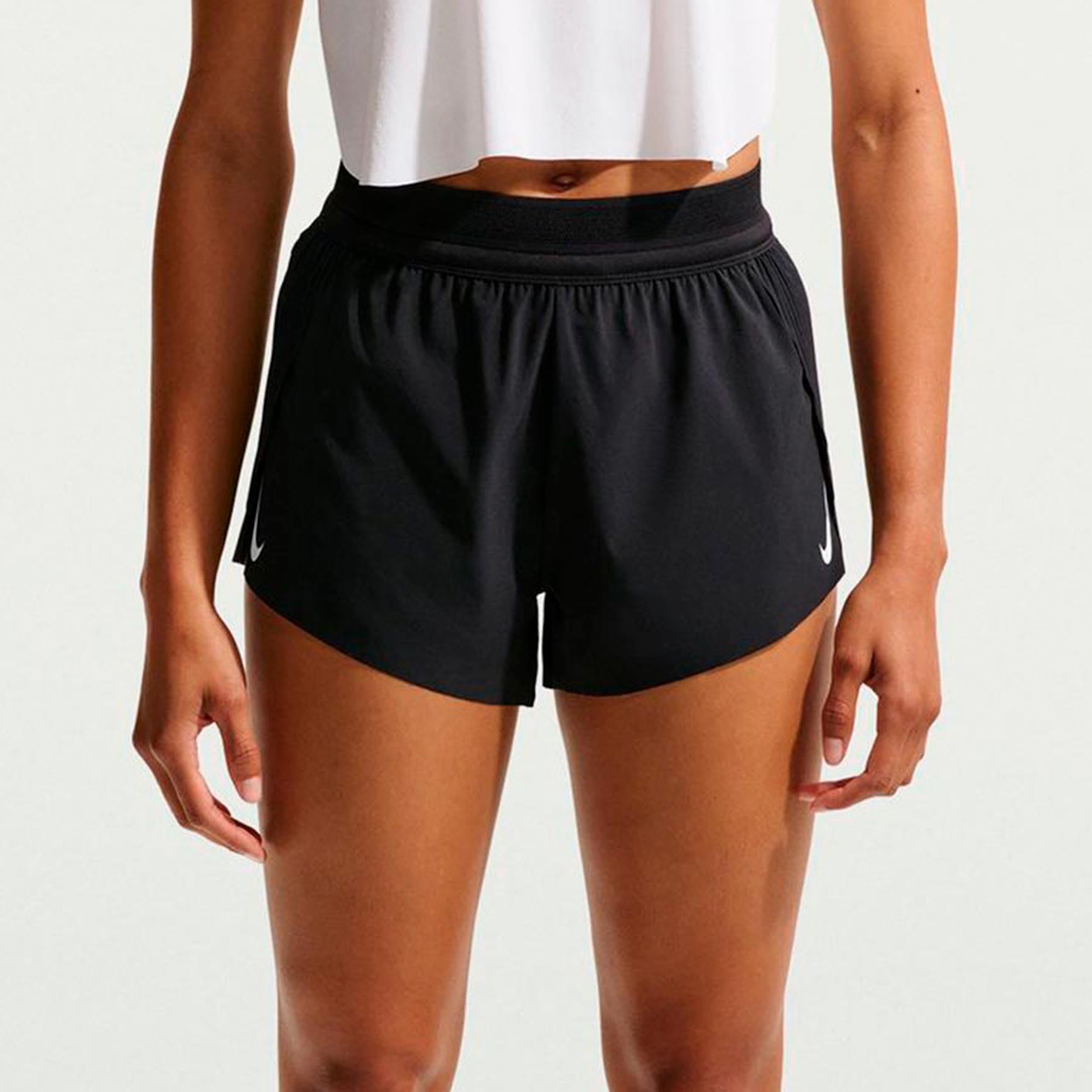 Nike AeroSwift Hardloopshorts Dames - zwart, wit