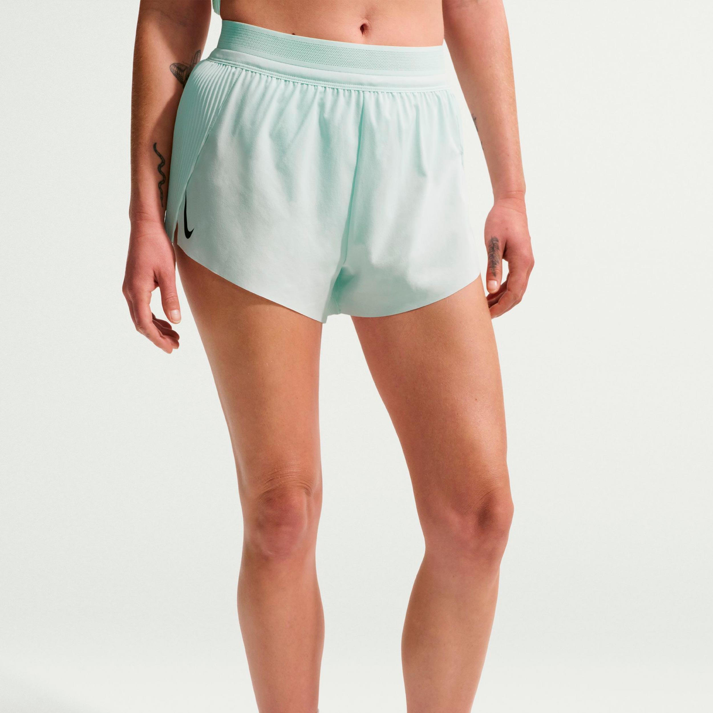 Nike AeroSwift Hardloopshorts Dames - mint, zwart