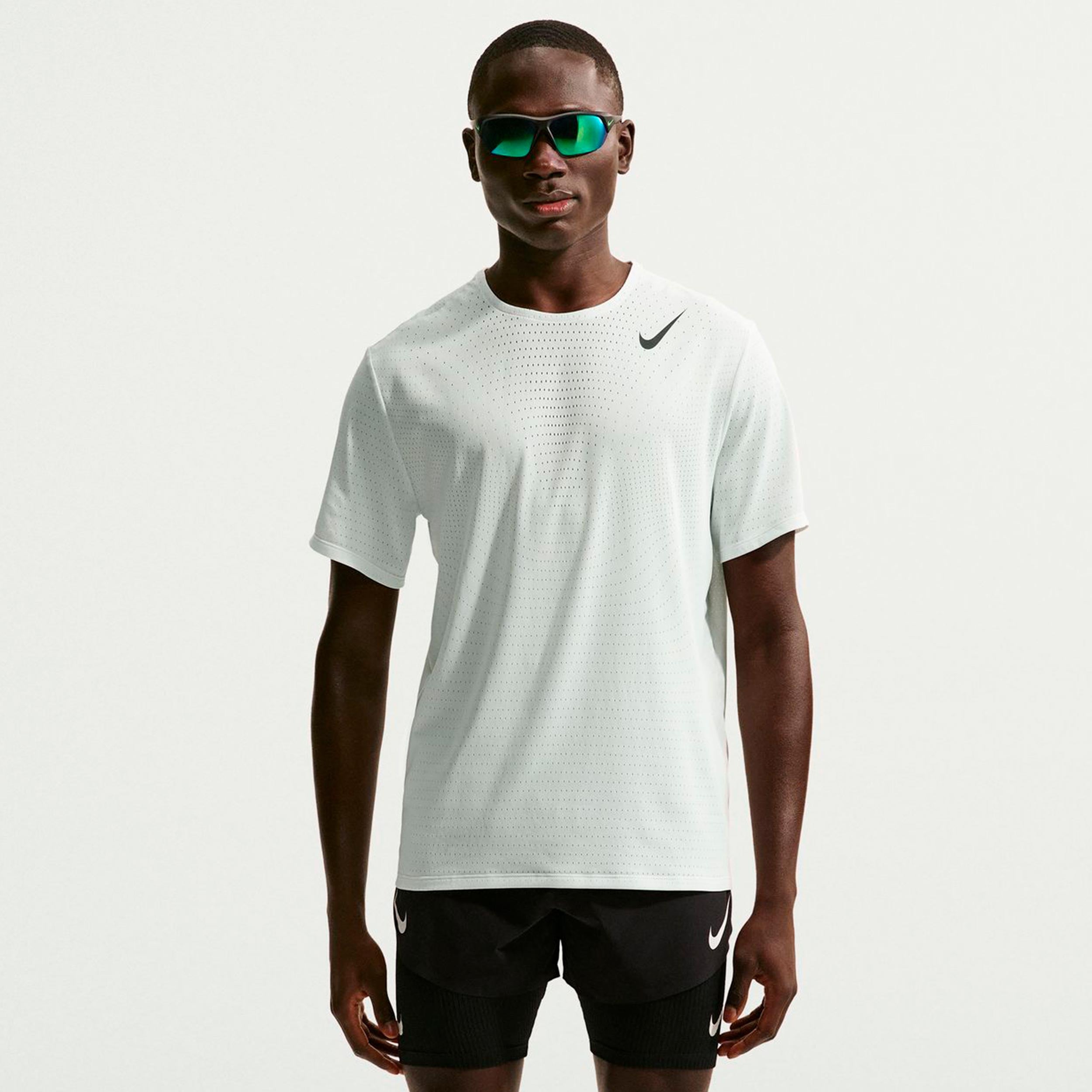 Nike Aeroswift Hardloopshirt Heren - wit, zwart