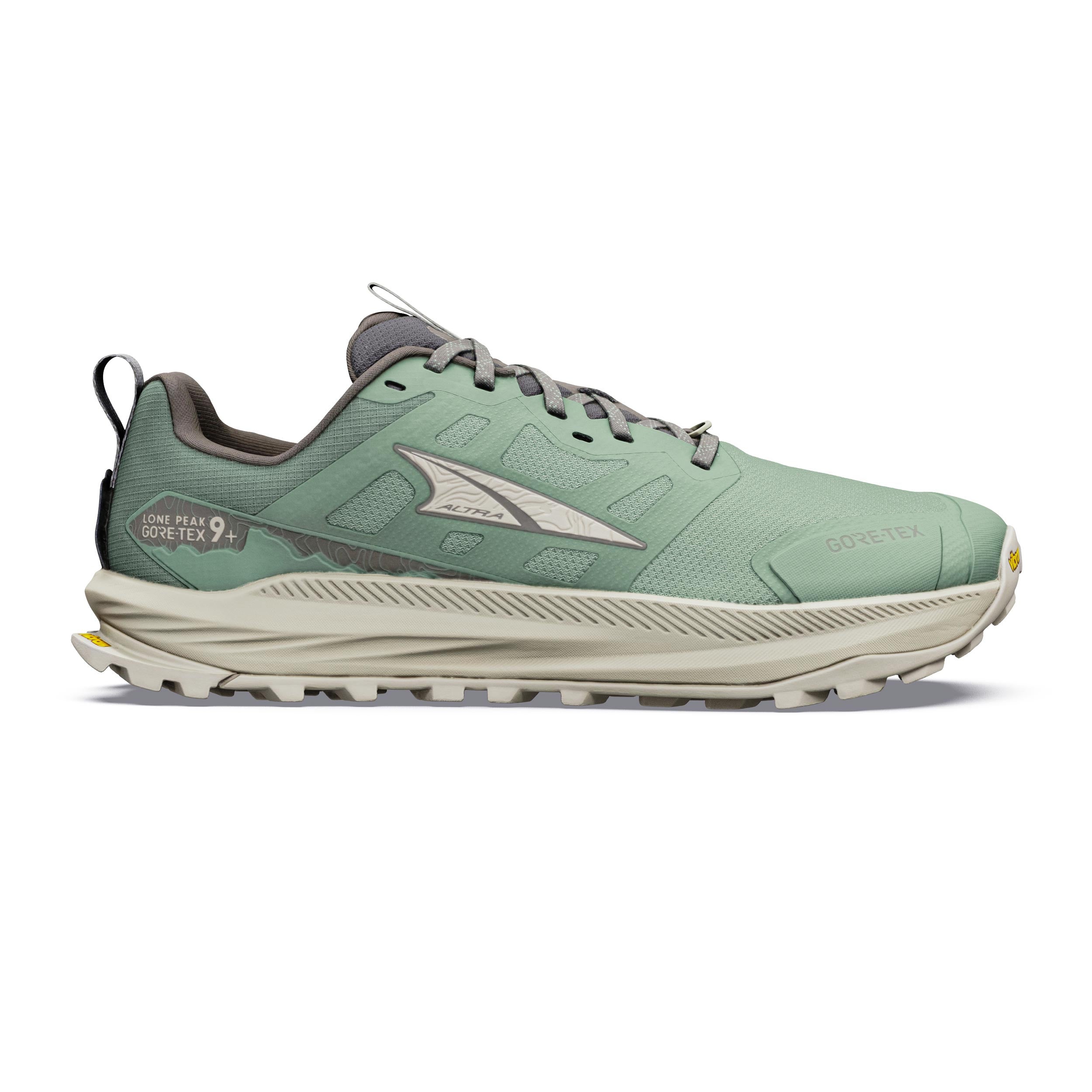 Altra Lone Peak 9+ GTX Trailschoen Heren - groen, beige
