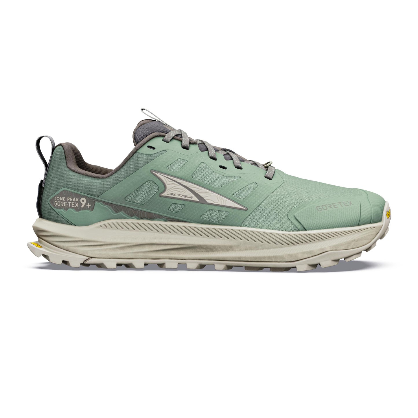 Altra Lone Peak 9+ GTX Trailschoen Heren - groen, beige