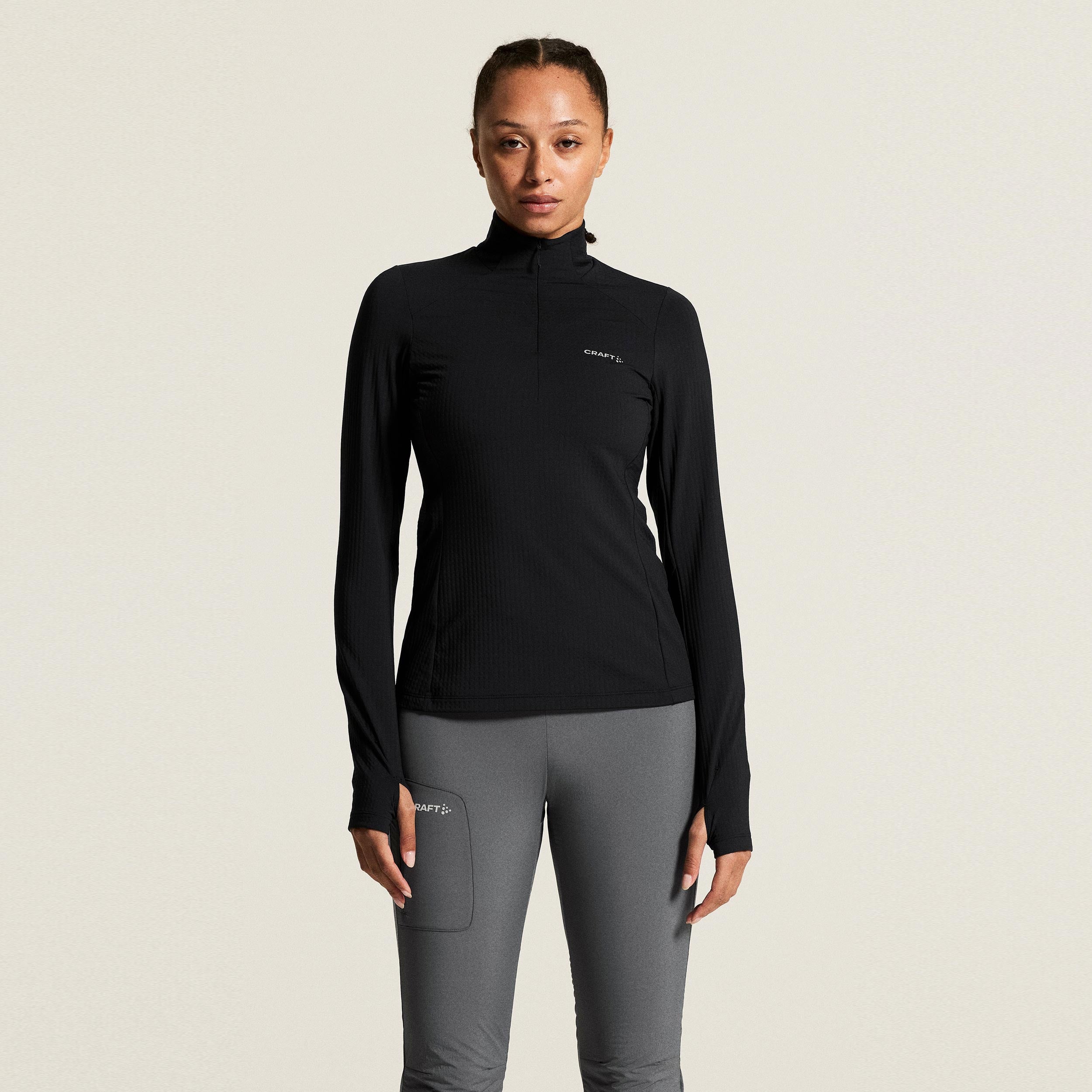 Craft Gain Thermal Hardloopshirt Dames - zwart