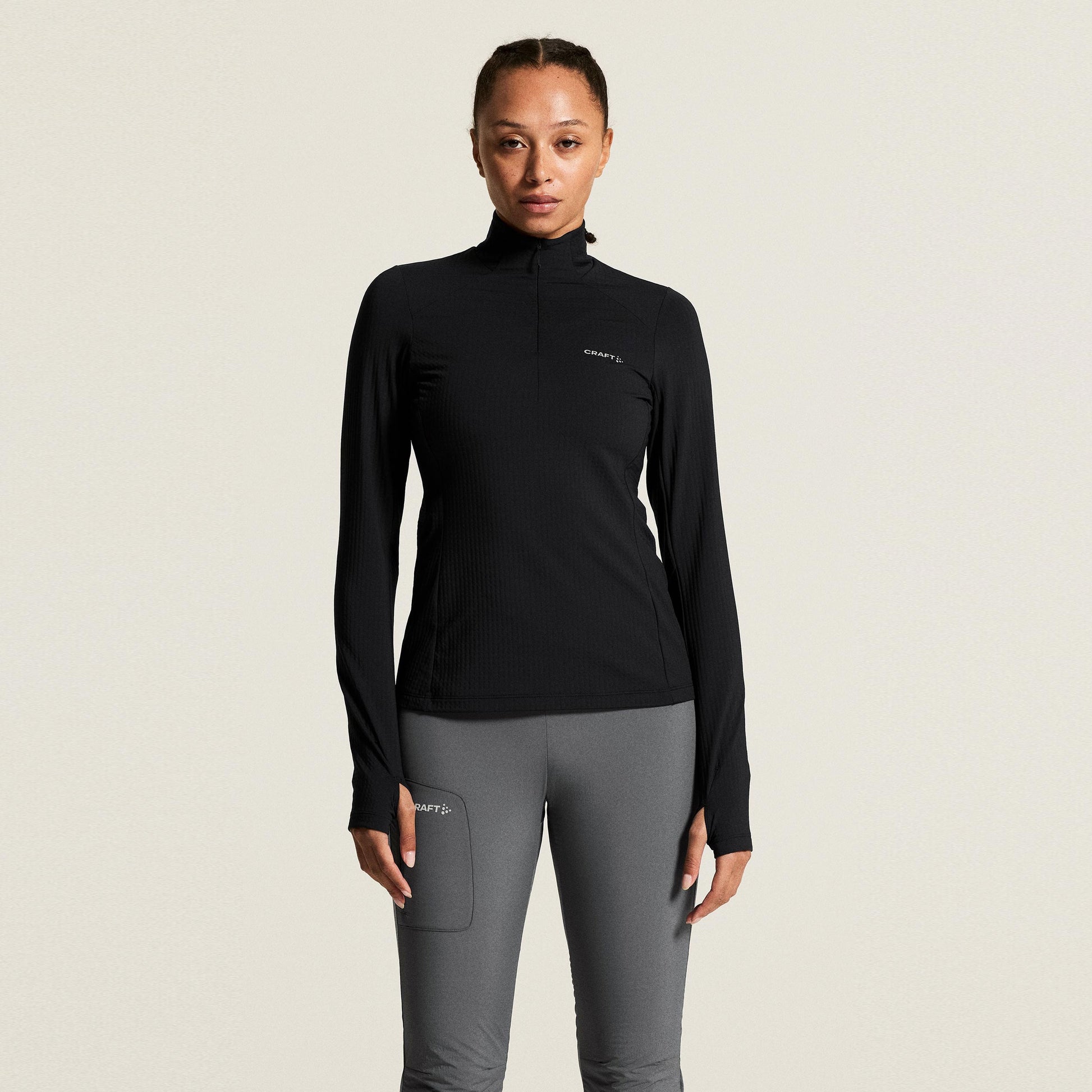 Craft Gain Thermal Hardloopshirt Dames - zwart