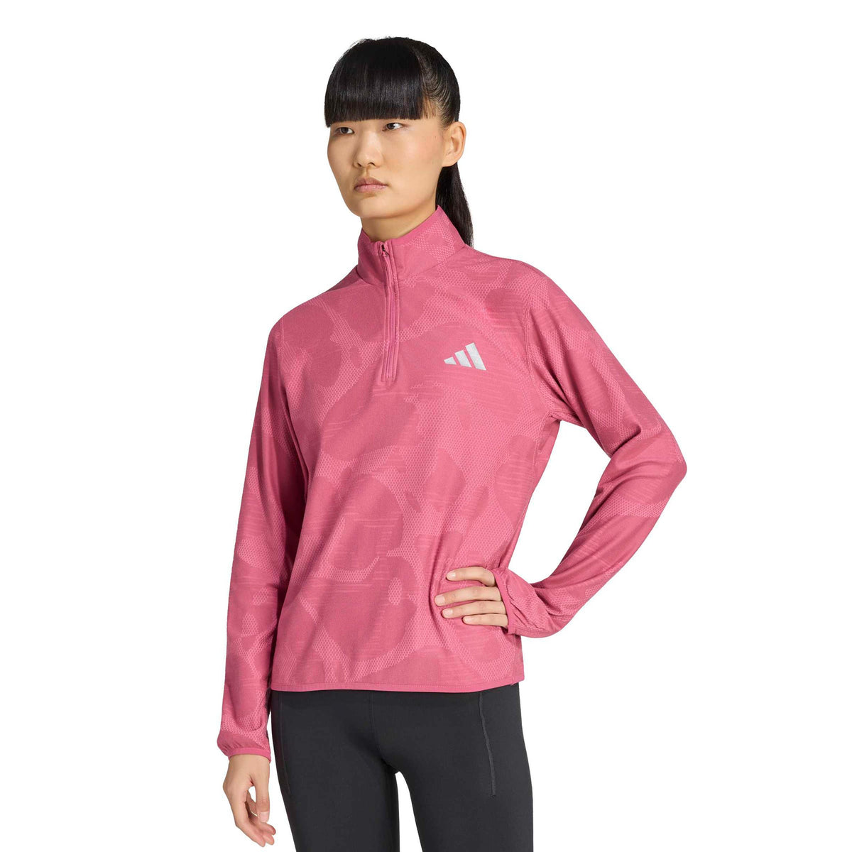 adidas adi365 Climawarm+  Hardloopshirt Dames - wijnrood