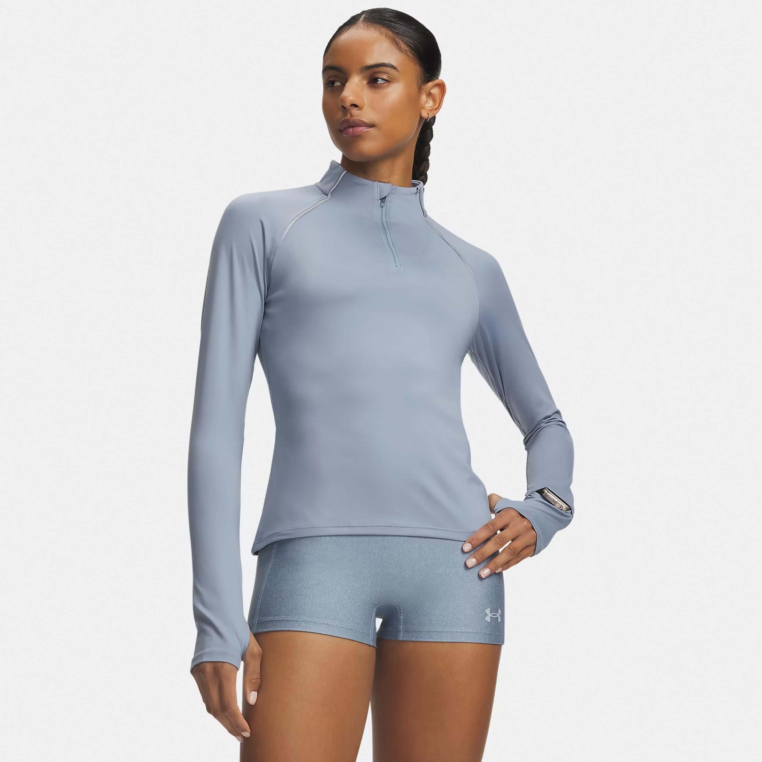 Under Armour Velociti Half Zip  Hardloopshirt Dames - blauw