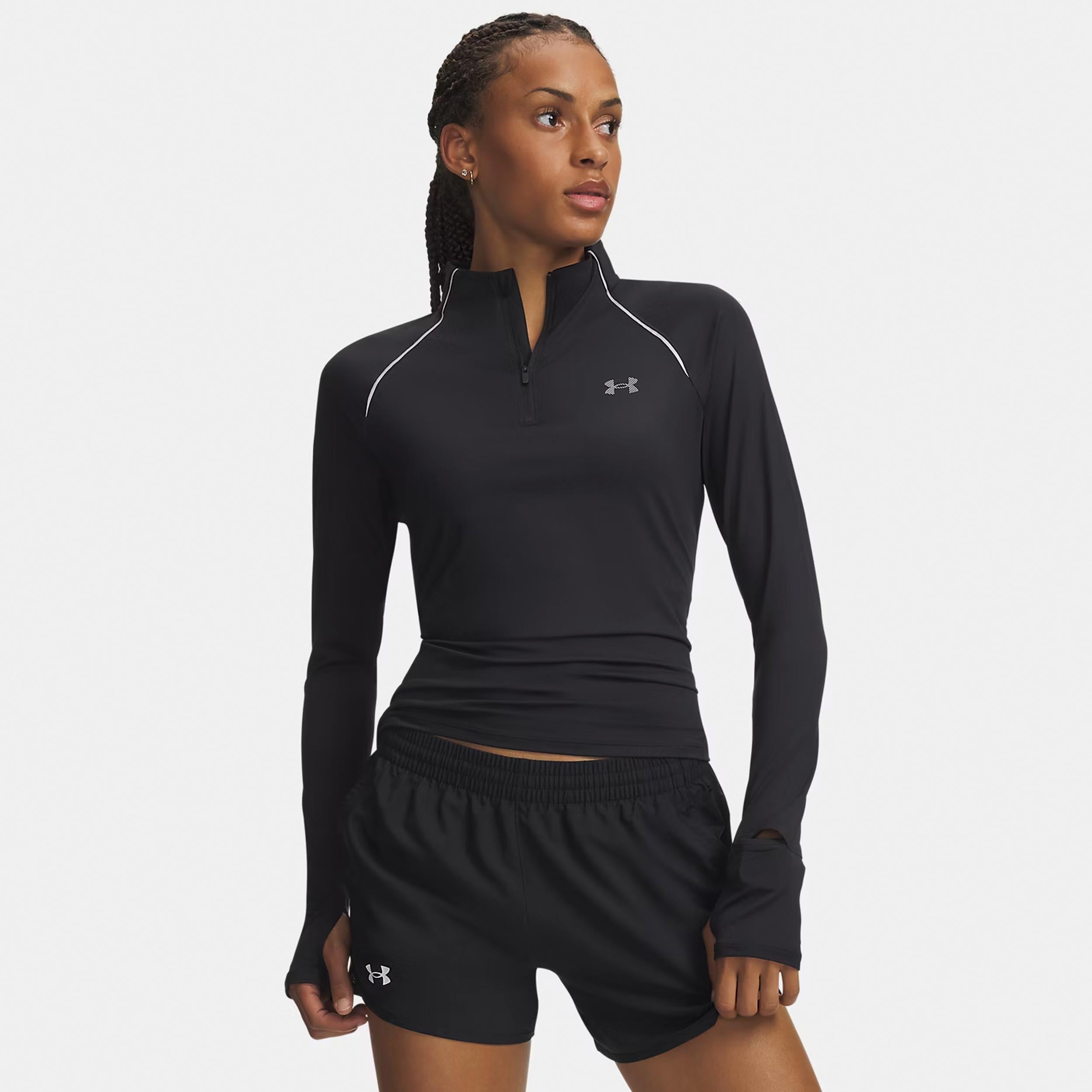 Under Armour Velociti Half Zip  Hardloopshirt Dames - zwart