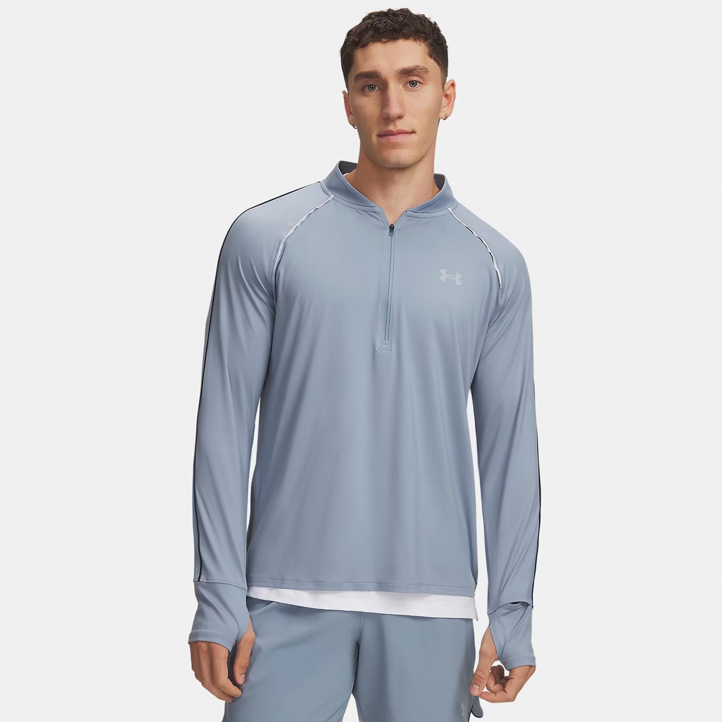 Under Armour Velociti Half Zip  Hardloopshirt Heren - blauw