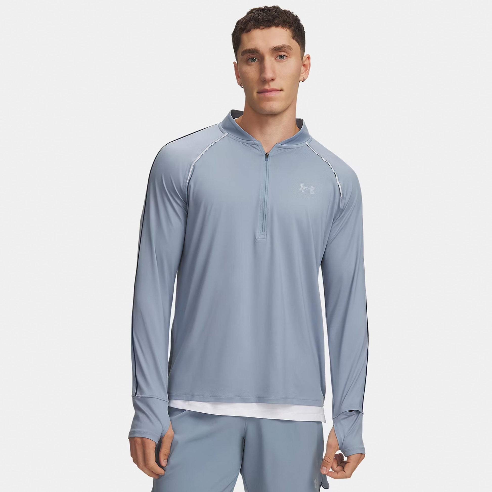 Under Armour Velociti Half Zip  Hardloopshirt Heren - blauw