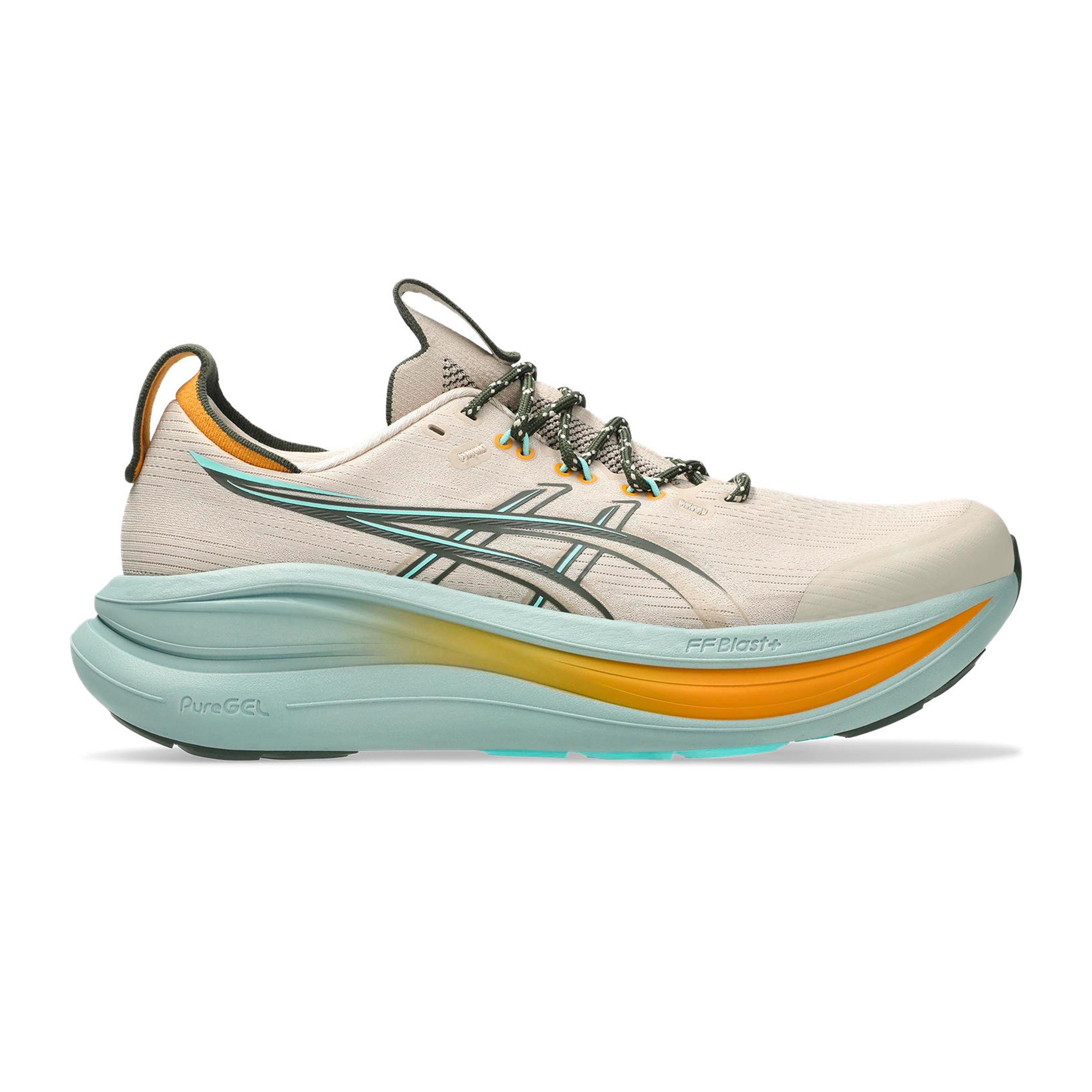 ASICS GEL-NIMBUS 28 TR Neutrale schoen Heren - beige, turkoois
