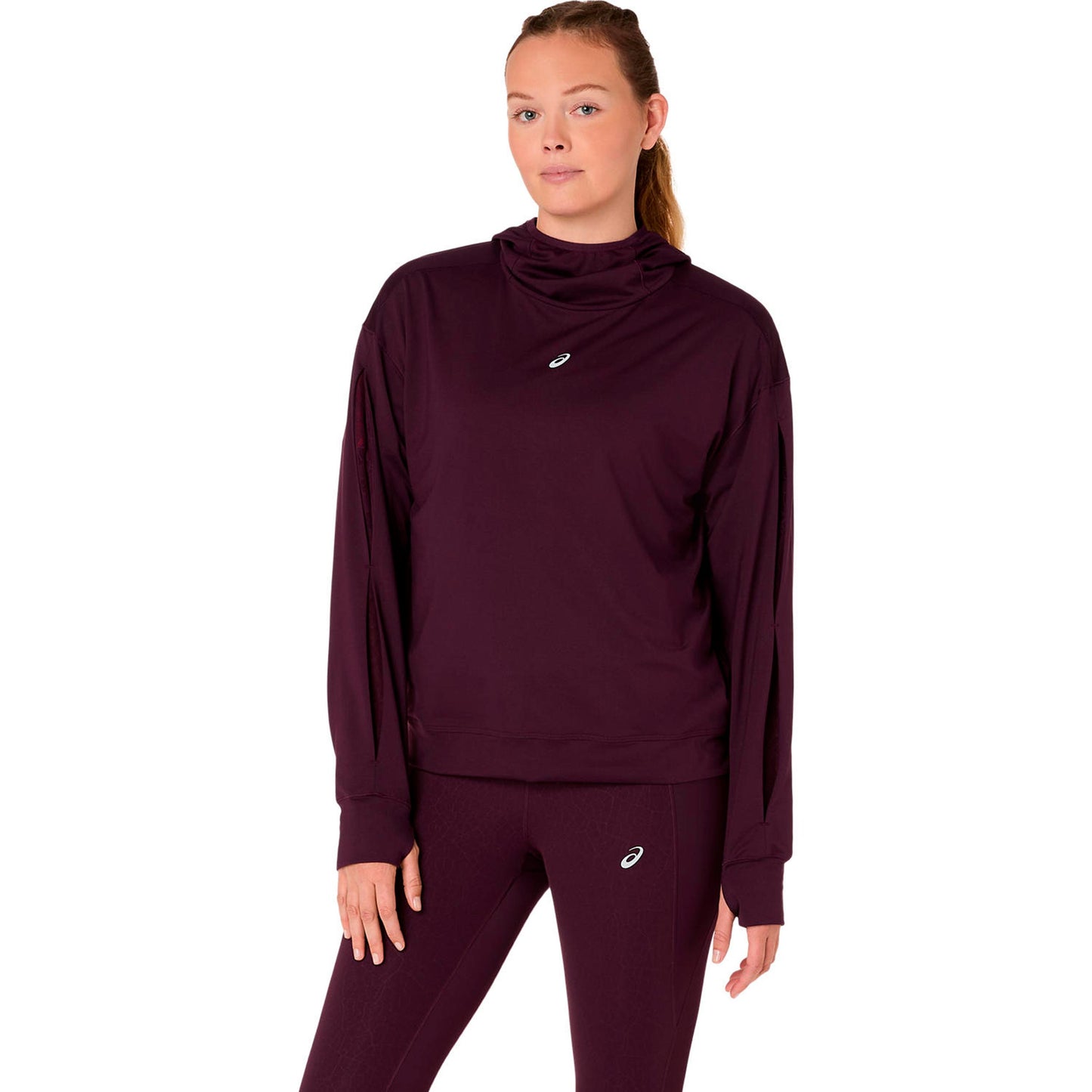 ASICS Nagino Winter Hoodie Hardloopshirt - wijnrood