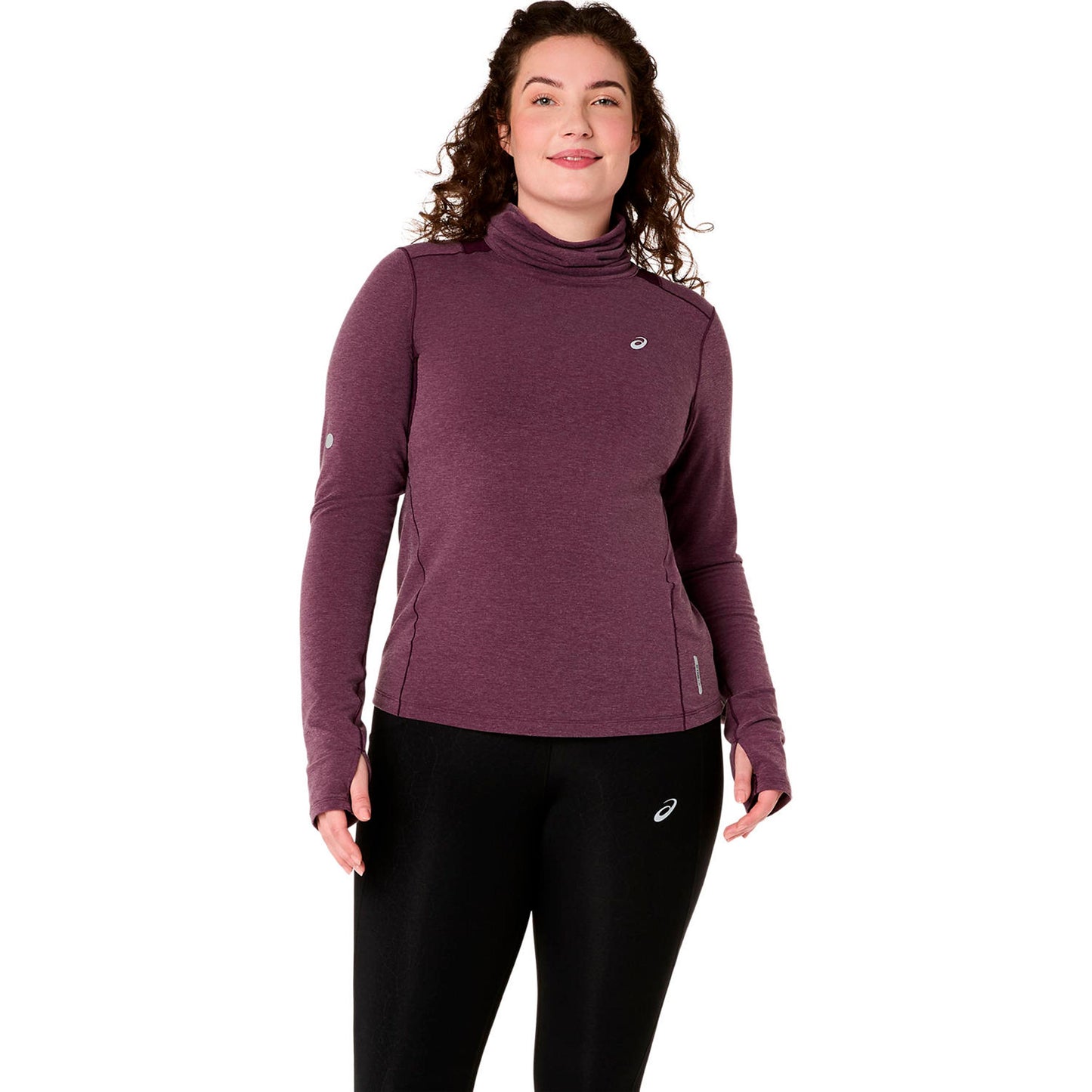 ASICS Nagino Winter  Hardloopshirt - wijnrood