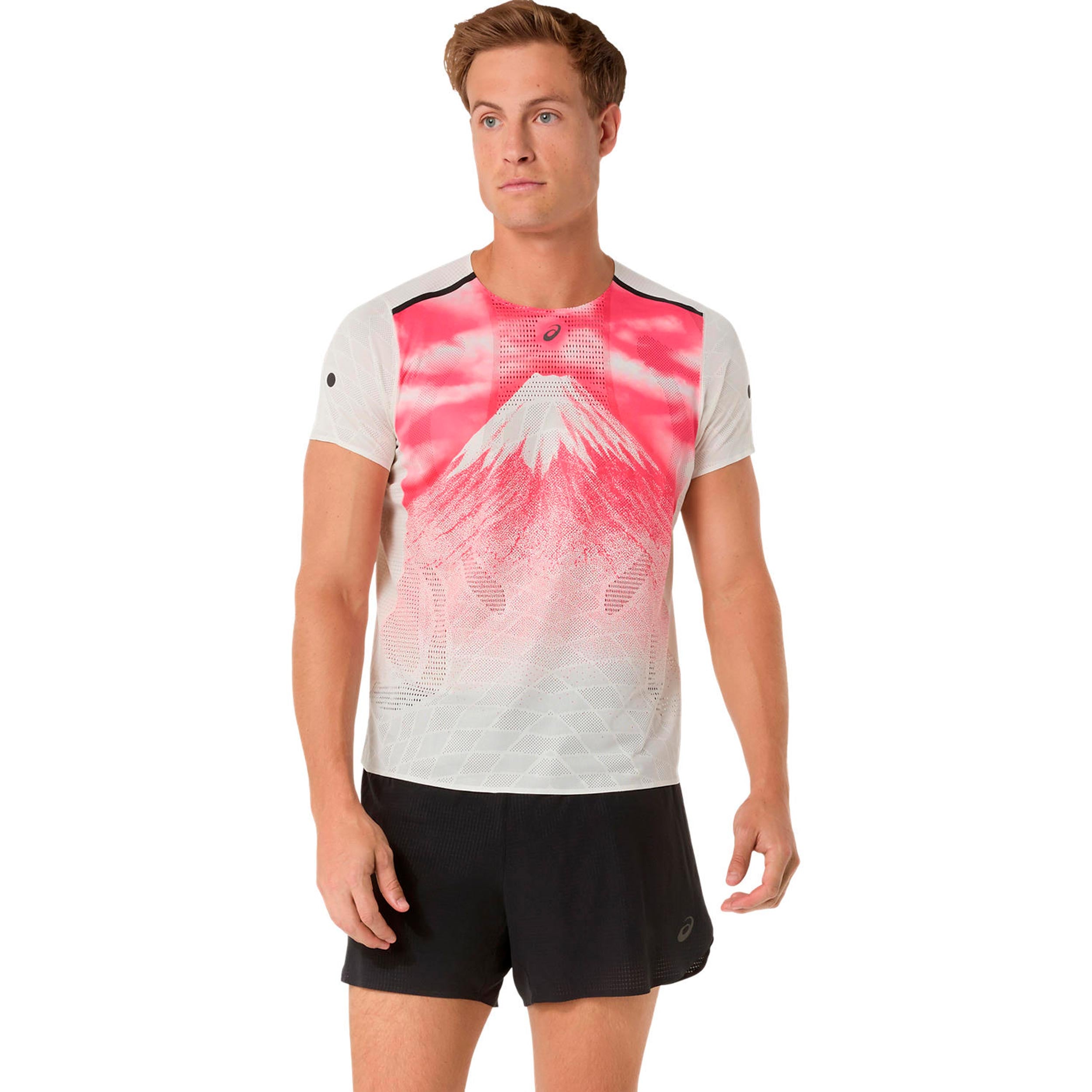 ASICS Fujitrail Elite Graphic  Hardloopshirt - crème, koraal