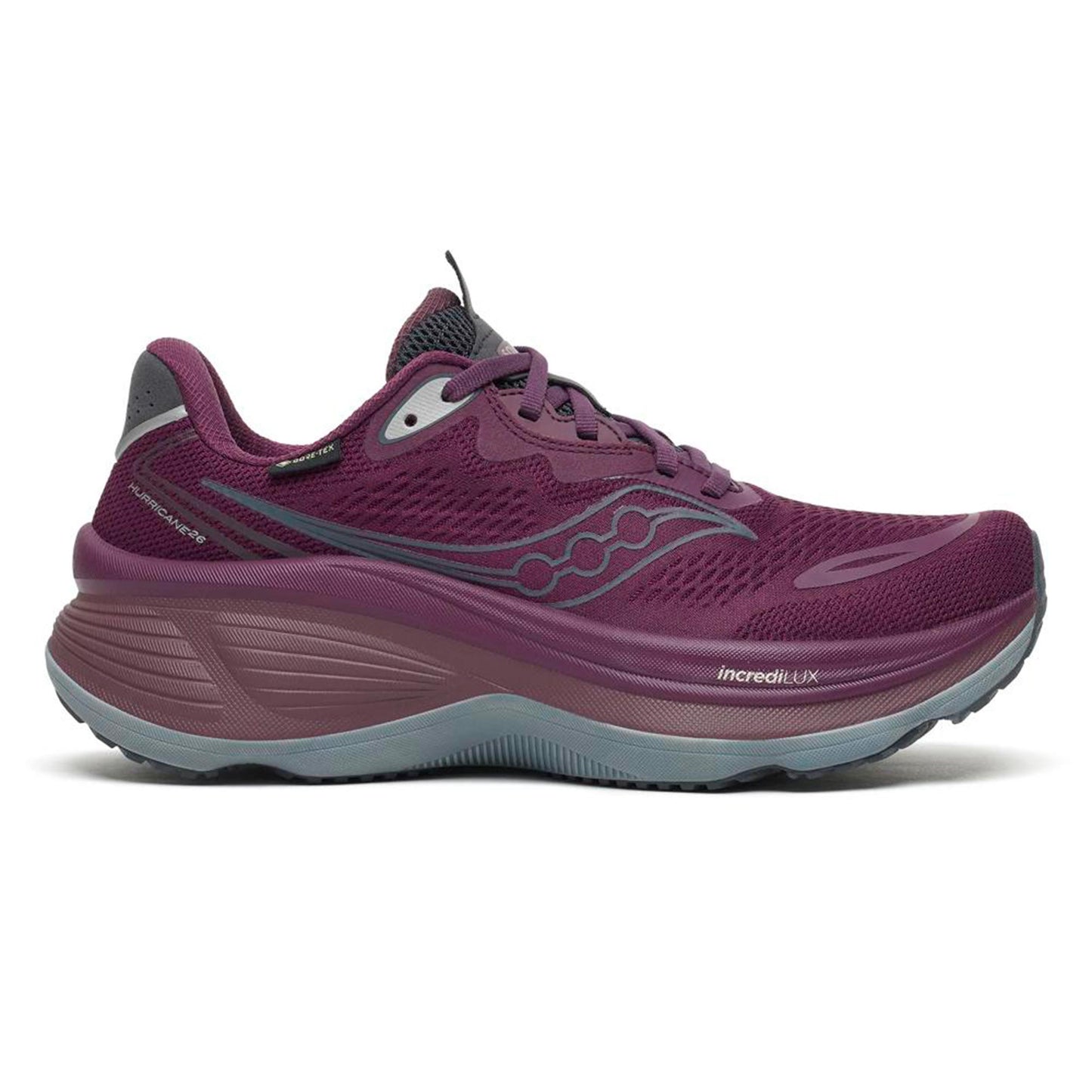 Saucony Hurricane 26 GTX Stabiliteitsschoen Dames - wijnrood, grijs