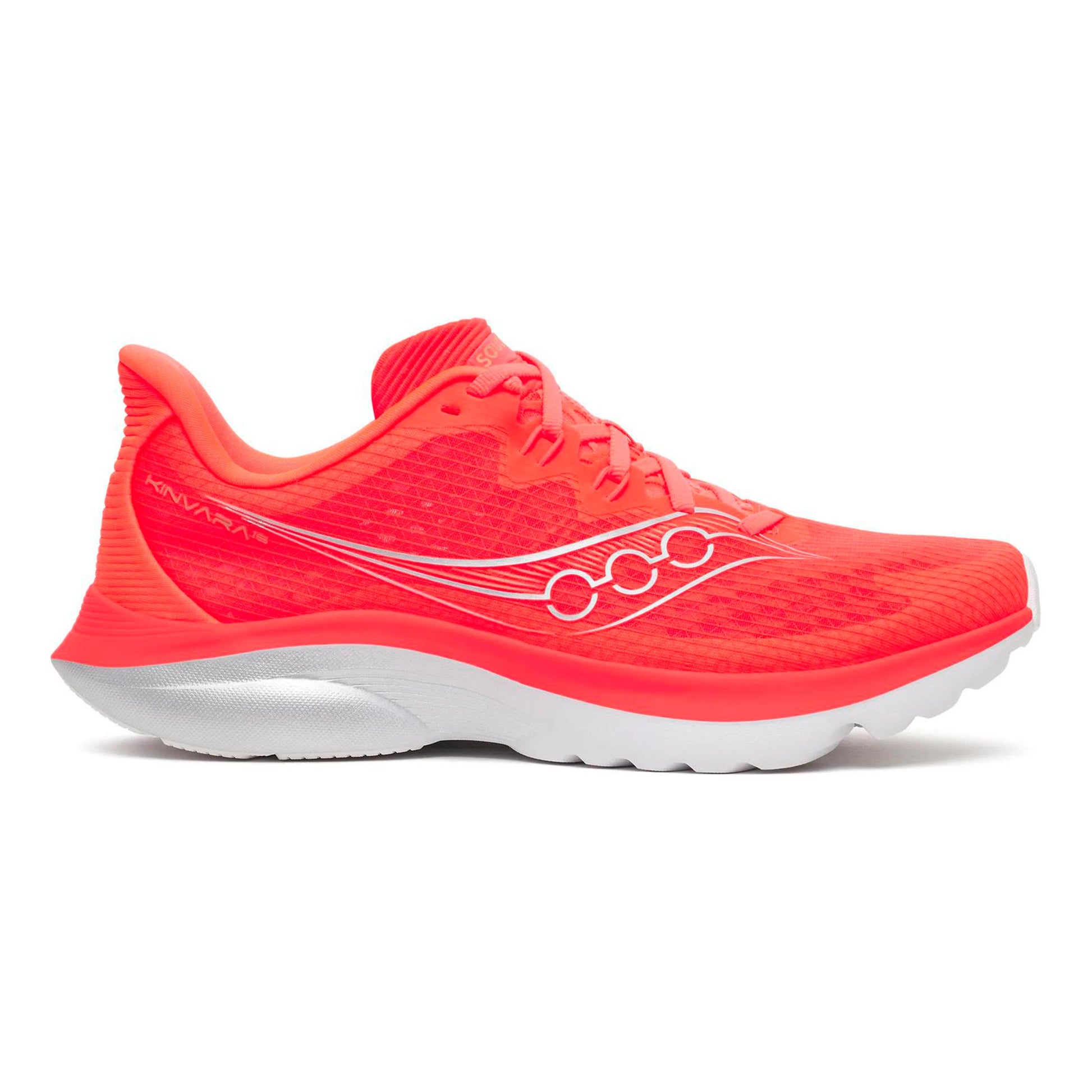 Saucony Kinvara 16 Neutrale schoen Heren - rood, zilver