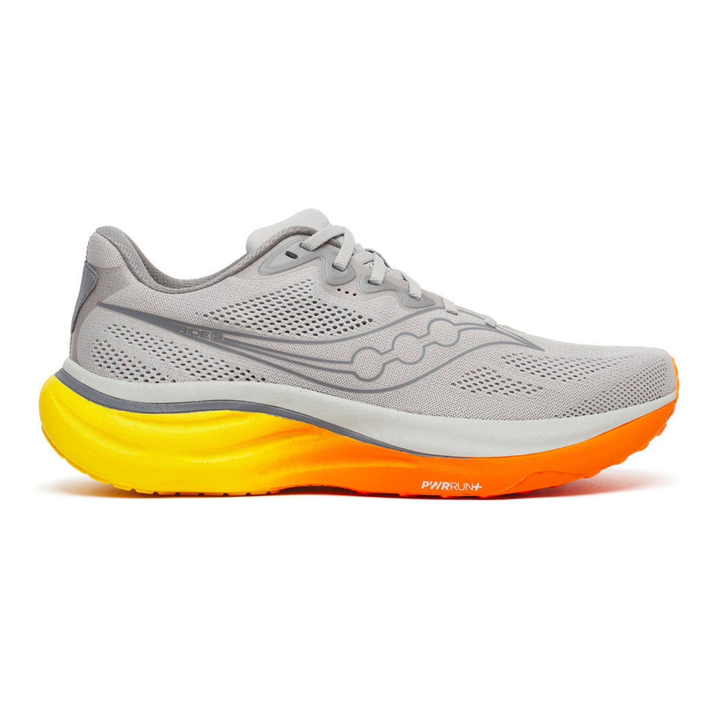 Saucony Ride 19 Neutrale schoen Heren - grijs, oranje